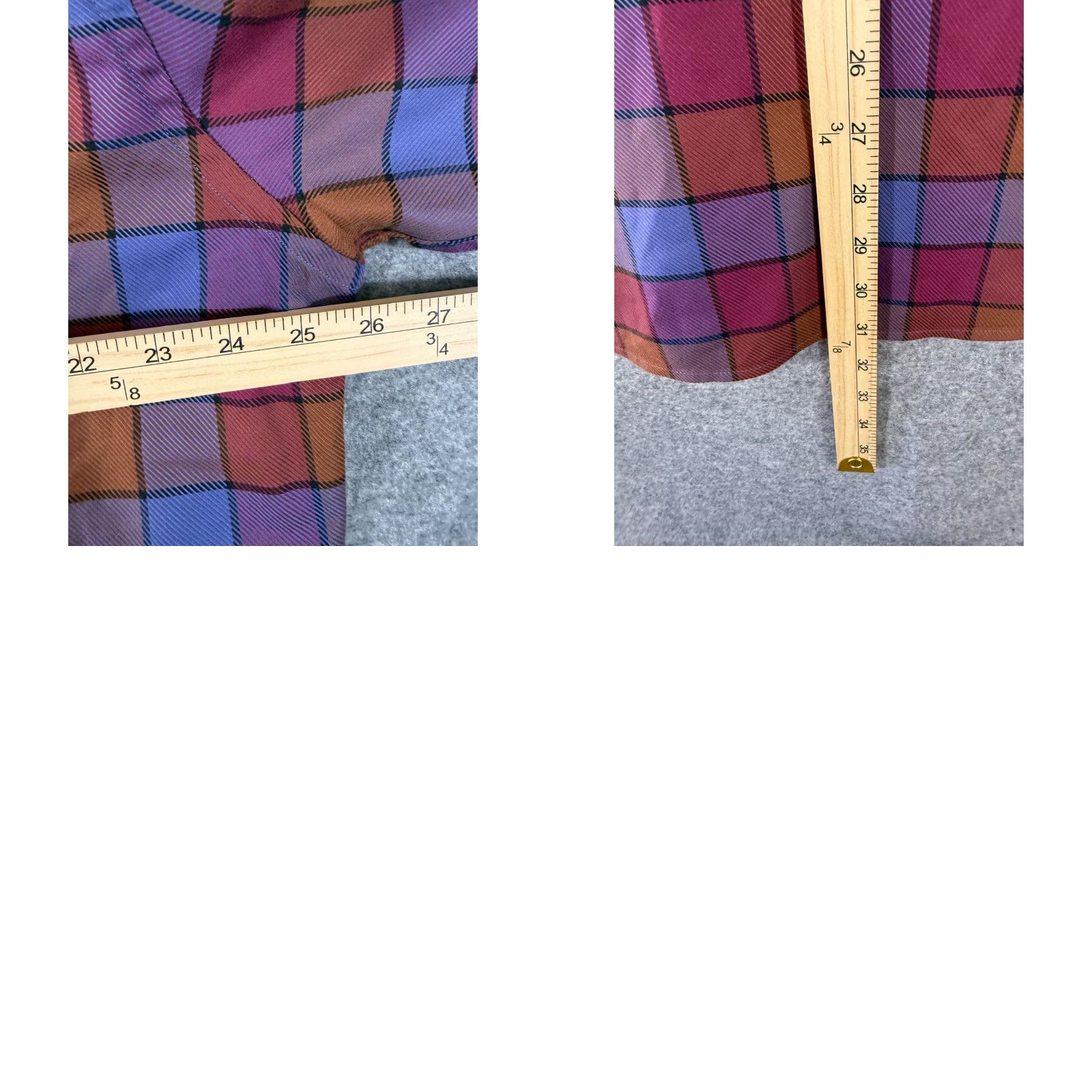 BUGATCHI Bugatchi Shirt Mens XL Plum Orange Plaid Classic Fit Super Fine Cotton Button-Up Long Sleeve Size US XL / EU 56 / 4 - 9 Thumbnail