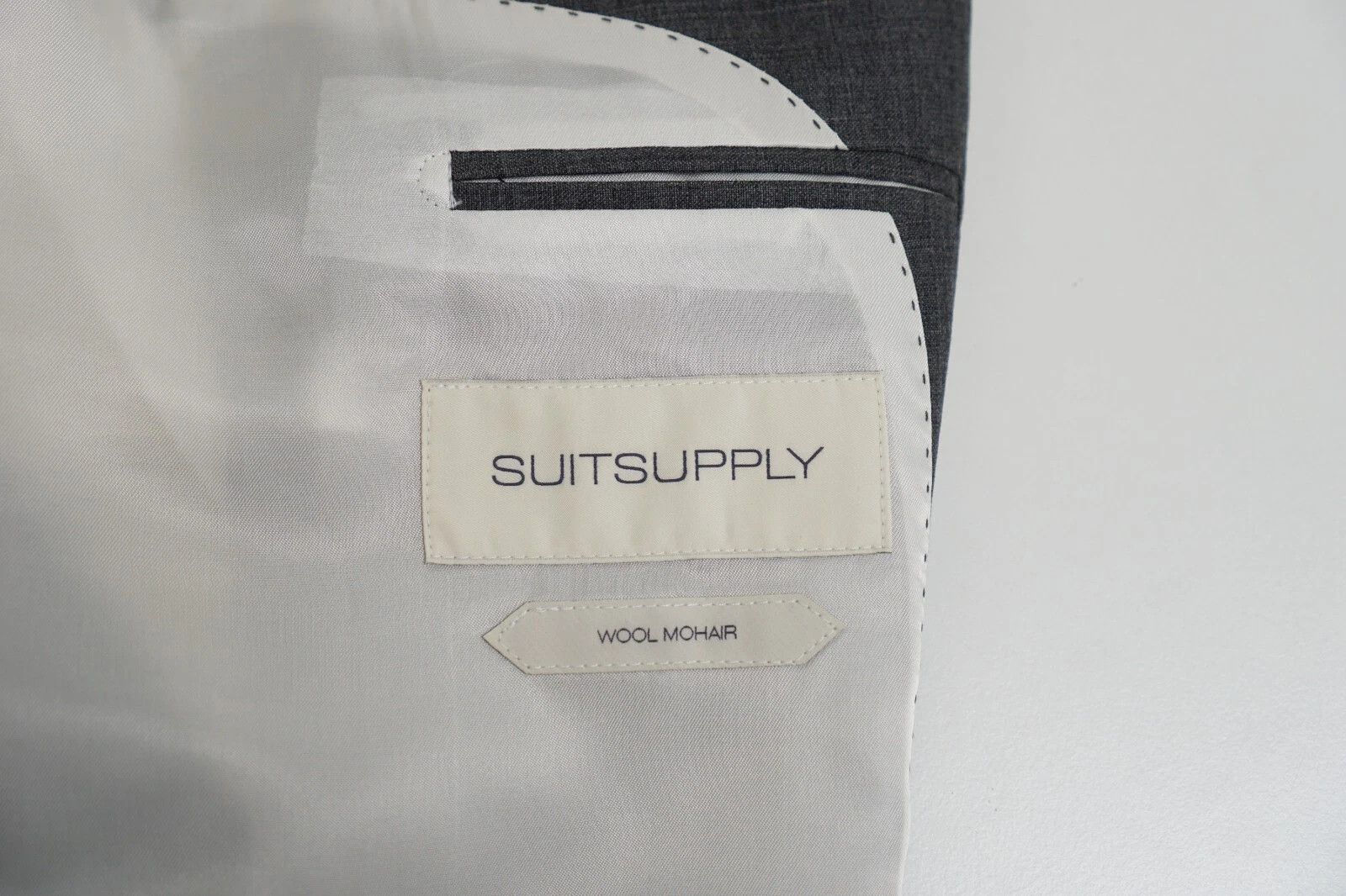 Suitsupply Men Suitsupply Blazer Washington Grey Peak Wool Mohair US44 Size 44R - 5 Thumbnail