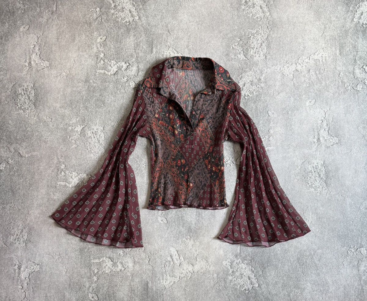 Designer Archive style pleats please issey miyake mesh blouse top Size ONE SIZE - 5 Thumbnail