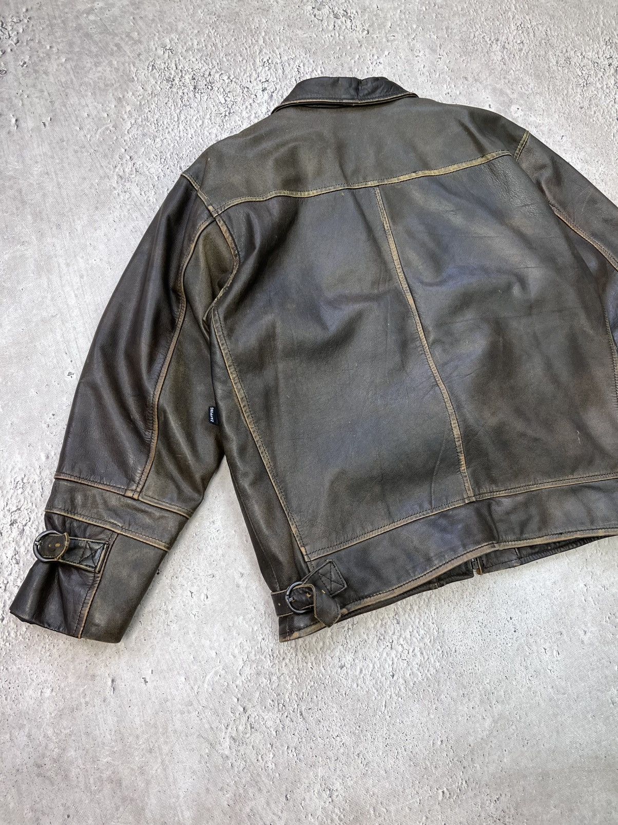 Harley Davidson × Vintage 90s Vintage Grunge Distressed Biker Leather Jacket Size US M / EU 48-50 / 2 - 11 Thumbnail