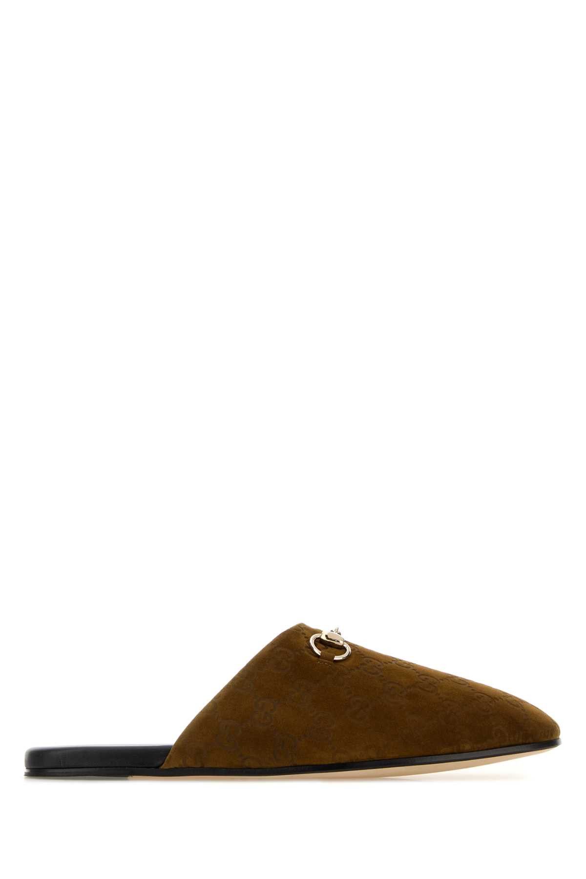 Gucci Camel Suede Slippers Size US 10.5 / EU 43-44 - 1 Thumbnail