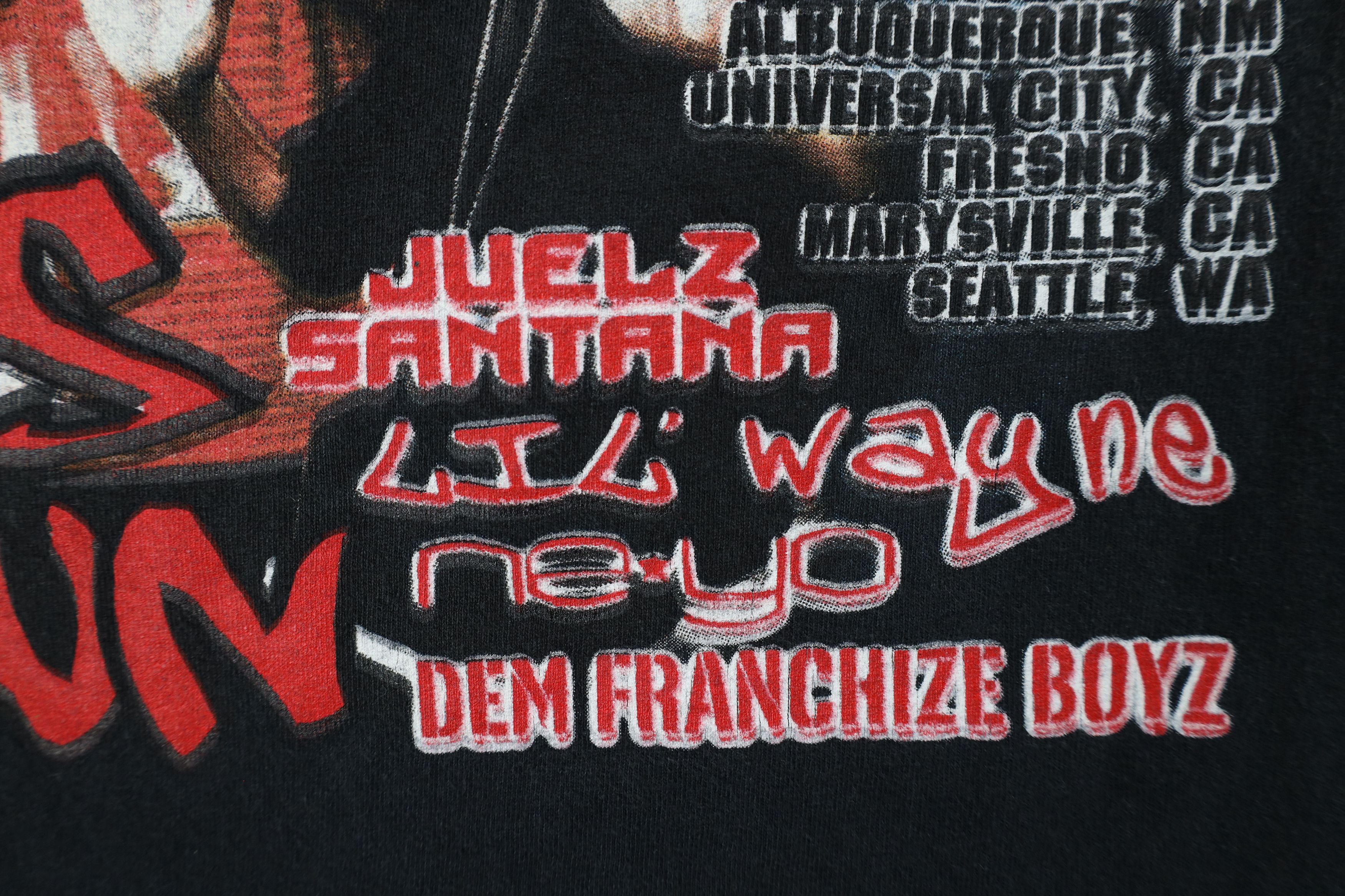 Vintage Y2K Tour Chris Brown Lil Wayne NeYo Rap Tee T-Shirt