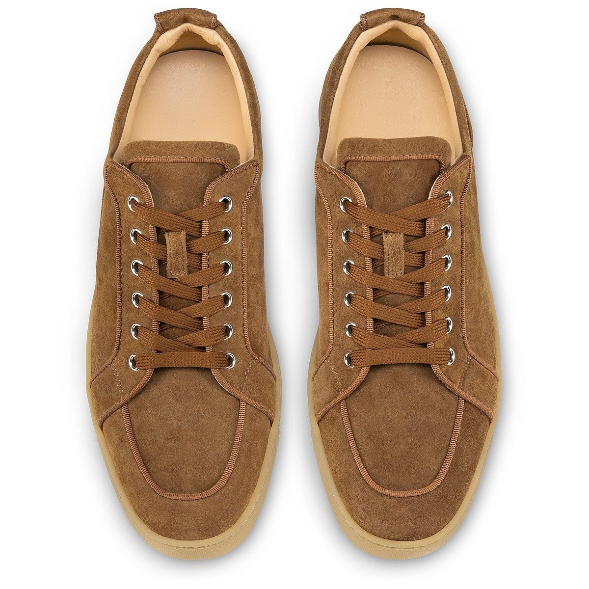 Christian Louboutin os11x0125 Orlato Veau Velours Sneakers in Brown Size US 12 / EU 45 - 4 Thumbnail