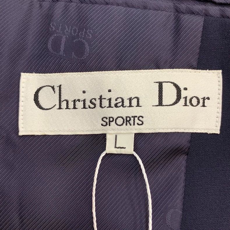 Dior Dior Dark blue logo embroidered wool lapel double-breasted Size L / US 10 / IT 46 - 5 Thumbnail