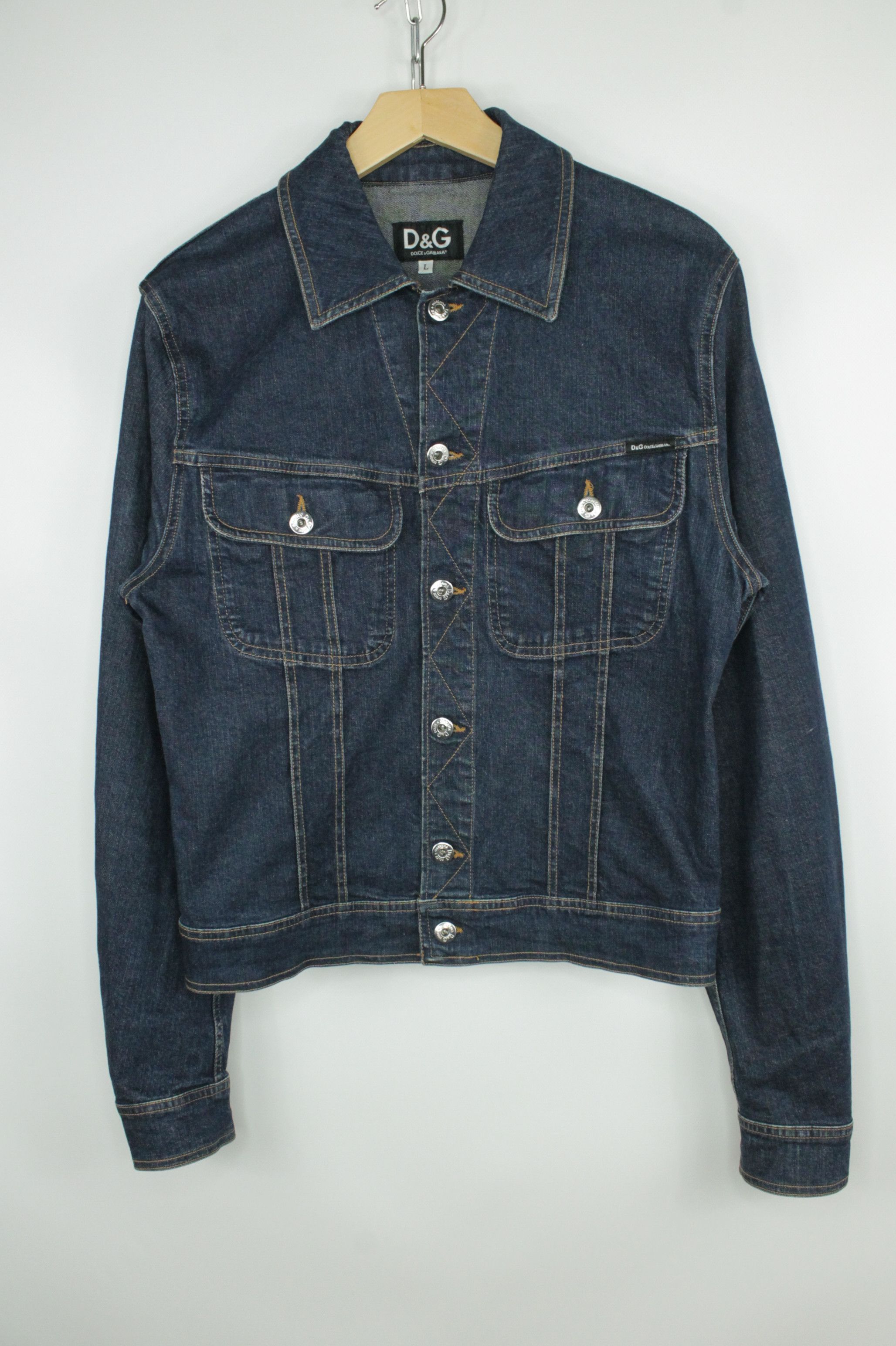 Dolce & Gabbana Dolce & Gabbana Slim Fit Stretch Denim Trucker Jacket Size L / US 10 / IT 46 - 1 Thumbnail