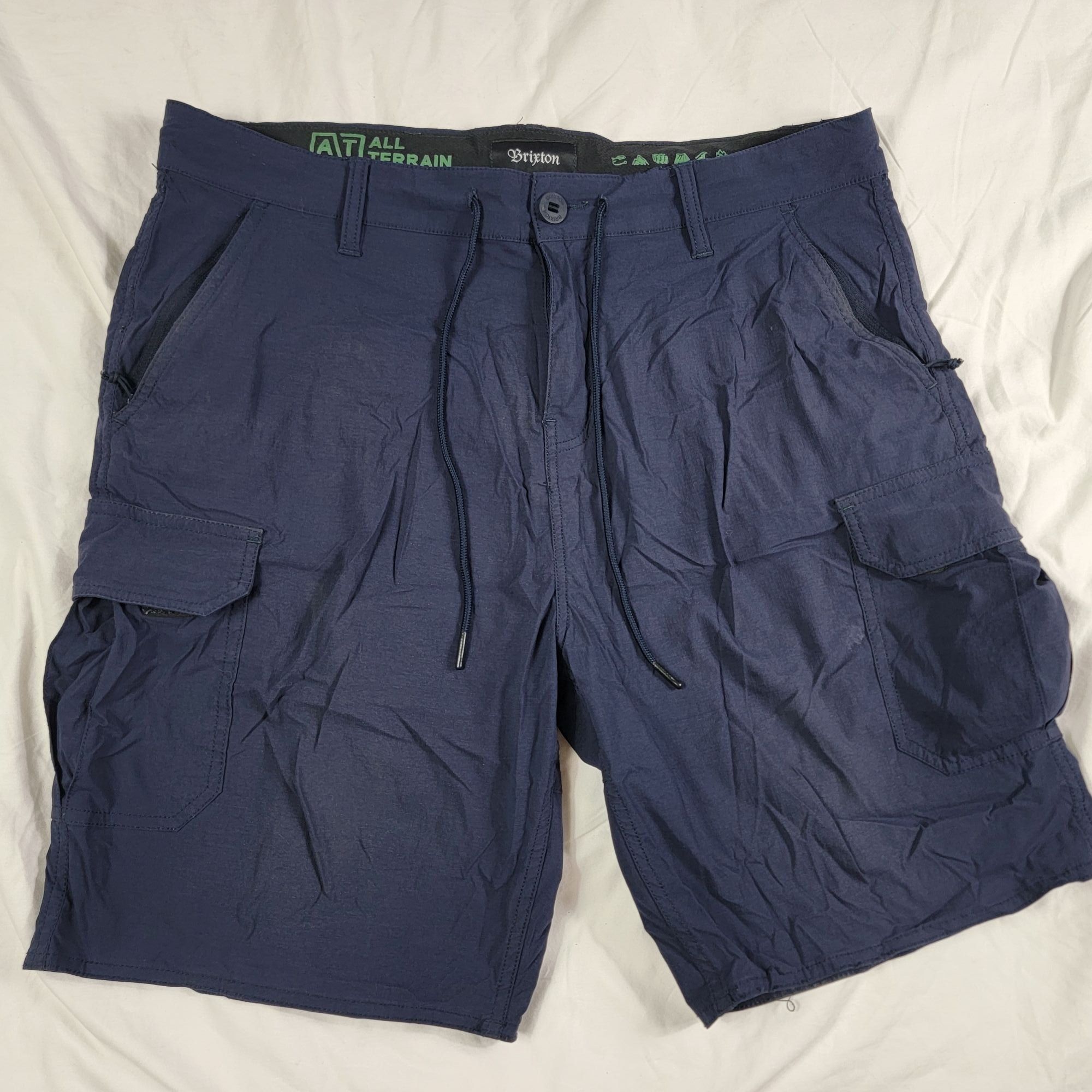 Brixton Brixton All Terrain Mens 34 Blue Cargo Shorts Quick Dry Stre Size US 34 / EU 50 - 1 Thumbnail