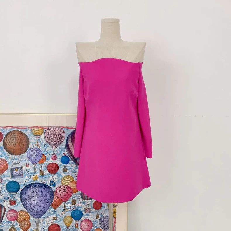 Valentino Valentino Pink one-shoulder dress Size S / US 4 / IT 40 - 1 Thumbnail