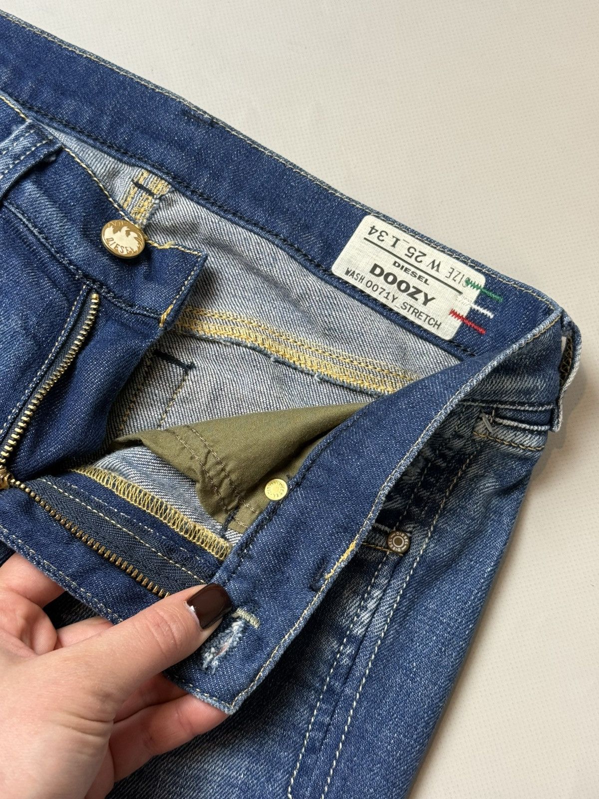 Diesel BNWT! Diesel Doozy Low Rise Wide Leg Y2K Denim Jeans Pants Size 26" / US 2 / IT 38 - 13 Thumbnail