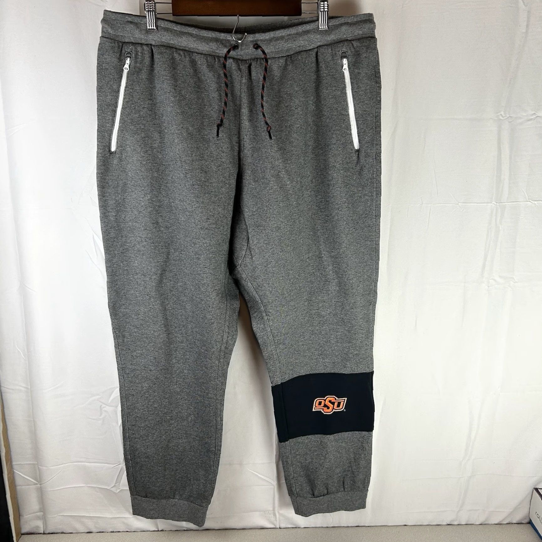 Nike Nike sweatpants OSU Cowboys 3XL Fleece Jogger Logo Tapered Pants Men Gray University Basketball Gym RunningOSU Size US 39 - 2 Thumbnail