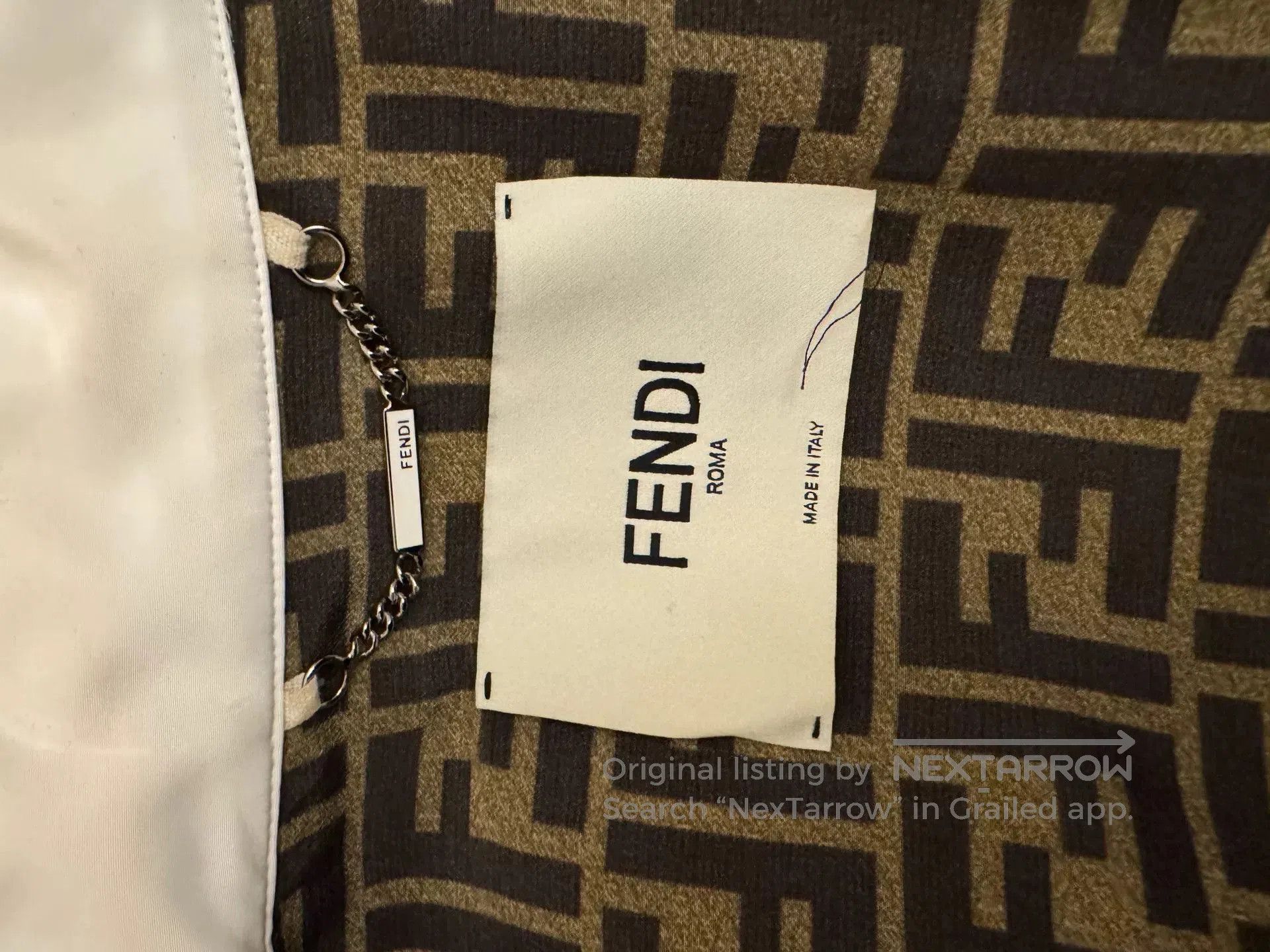 Fendi Fendi White Stylish Coat with Silk Lining. Size S / US 4 / IT 40 - 2 Thumbnail