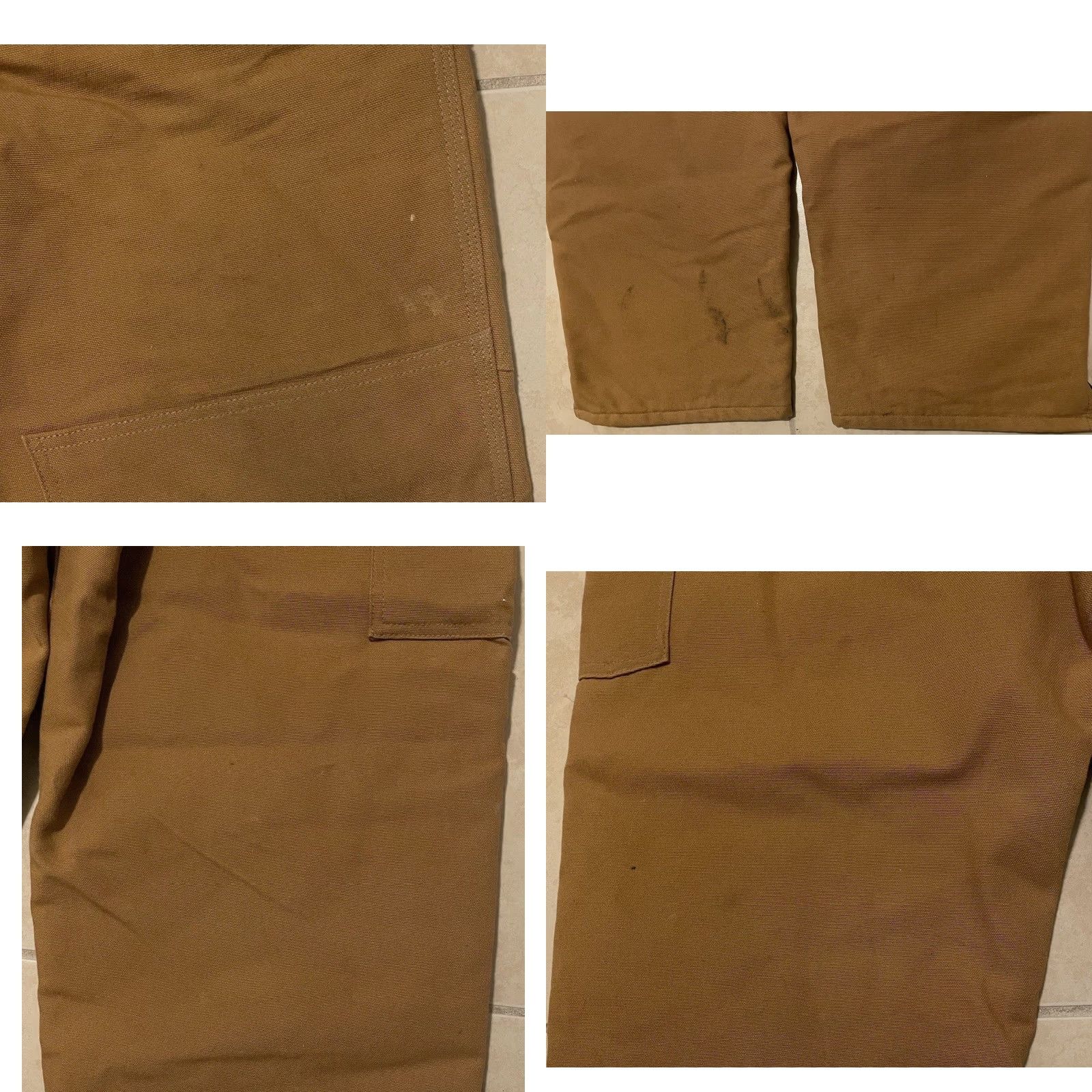 Carhartt VINTAGE Carhartt Overalls Jeans 40 Brown Quilted Lined Double Knee Work 80s 90s Trucker Grunge USA Mens Size US 40 / EU 56 - 8 Thumbnail