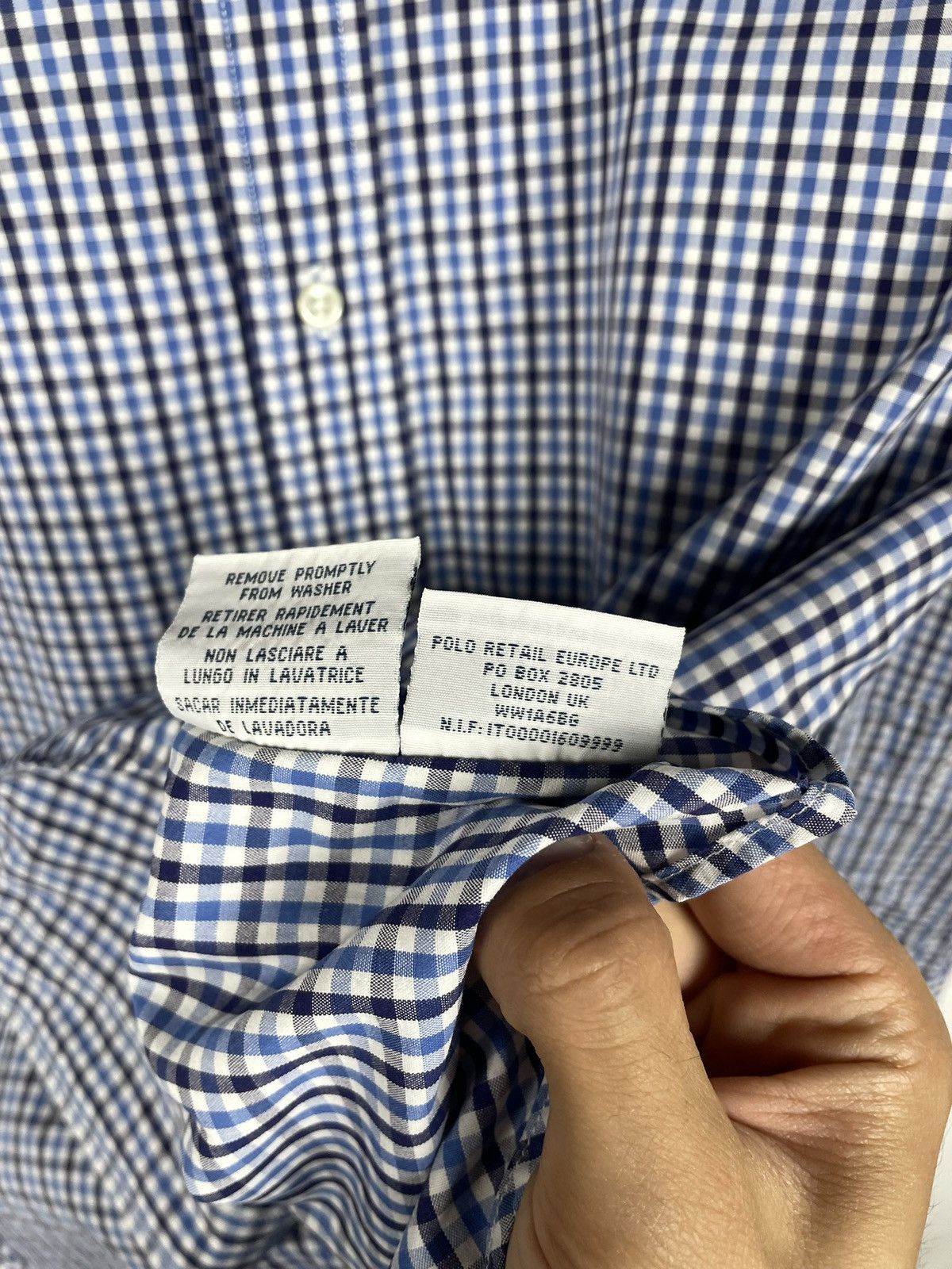 Polo Ralph Lauren Polo Ralph Lauren Blue Checkered Shirt Old Money Luxury Size US M / EU 48-50 / 2 - 9 Thumbnail