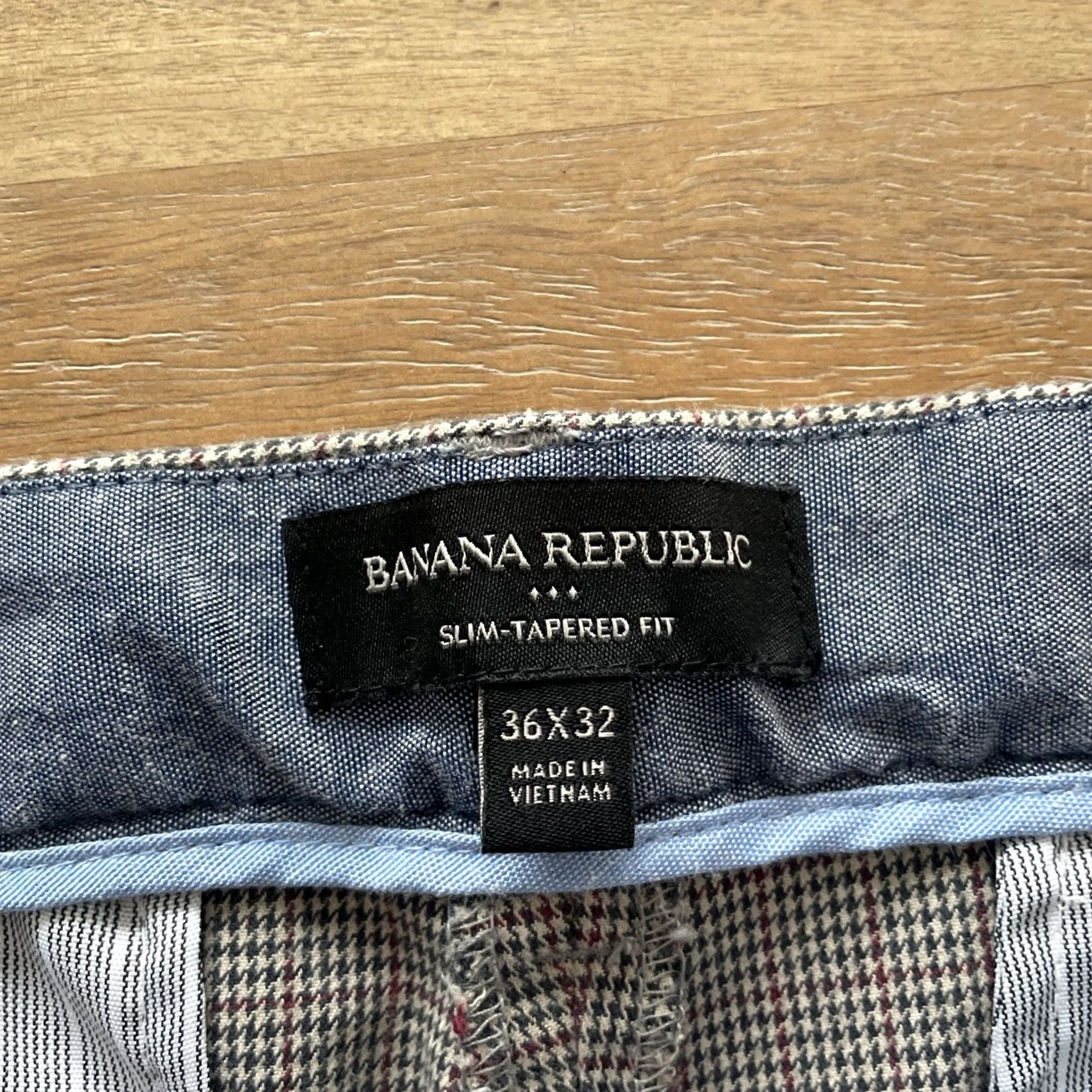 Banana Republic Banana Republic Men Dress Pants Houndstooth Slim Tapered 36x32 Regular Wool Flat Front Front 38x30 Multicolor Town City Office Classic 90s? Size US 36 / EU 52 - 3 Thumbnail