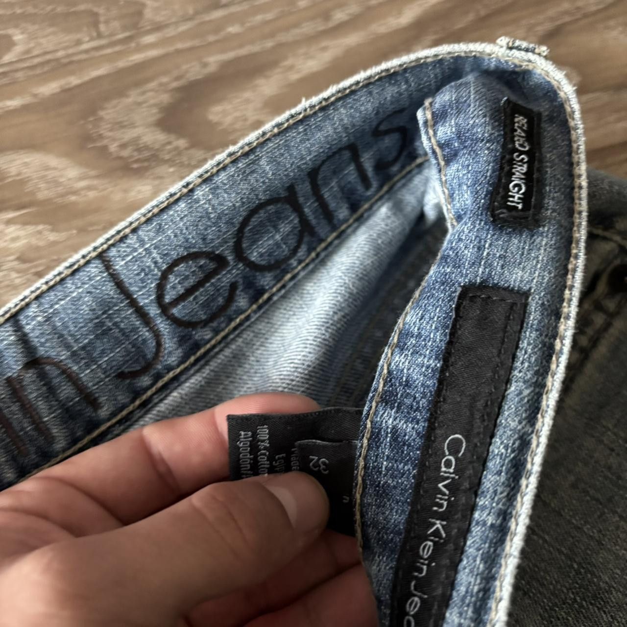 Calvin Klein Crazy Vintage Y2K/2000s Grunge Faded Wash Calvin Klein Denim Jeans! 32x32 Size US 32 / EU 48 - 8 Thumbnail