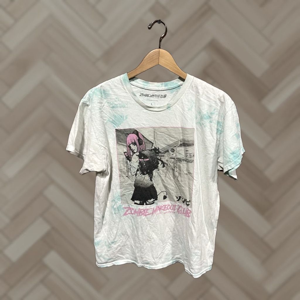 Vintage Zombie Makeout Club Mens T-Shirt Short Sleeve Graphic Shirt Blue L Size Large Size US L / EU 52-54 / 3 - 1 Thumbnail