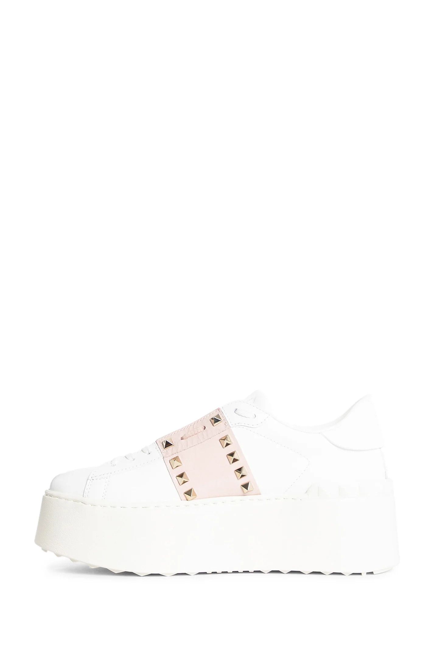 Valentino o1s22i1n0924 Open Rockstud Untitled Sneakers in White Size US 7 / IT 37 - 4 Thumbnail