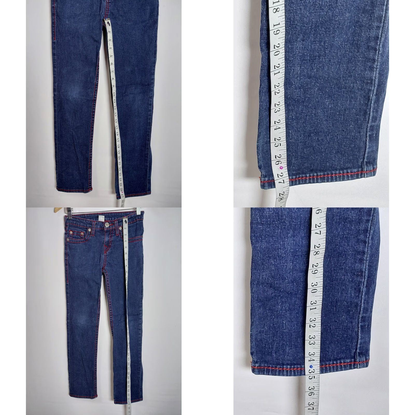 True Religion VINTAGE? No — True Religion Jeans Blue Solid Denim Women 12 Straight Stretch Cotton Blend Button Fly Shirt? Size 34" / US 12 / IT 48 - 8 Thumbnail