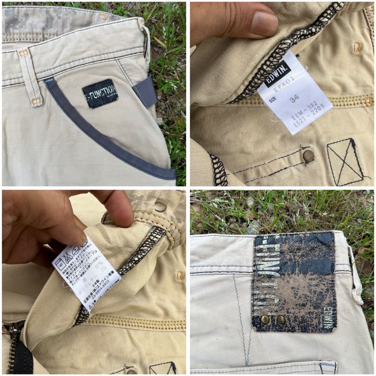 Infinite Archives VINTAGE EDWIN EFUNCTION CURVE/BANANA LEG PANTS MADE IN JAPAN Size US 35 - 18 Thumbnail