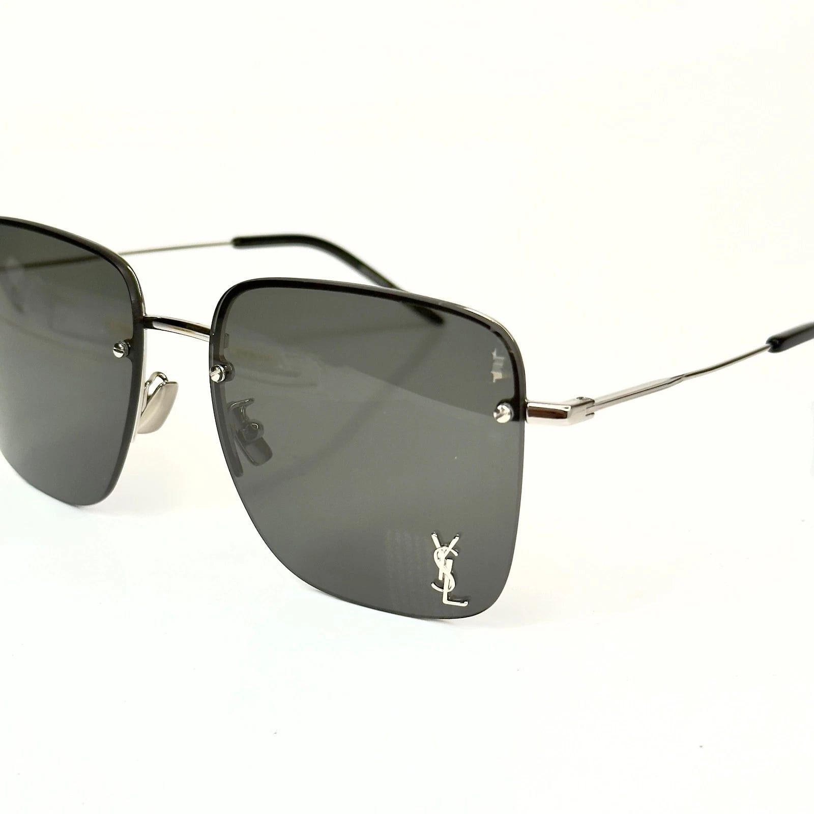 Yves Saint Laurent SAINT LAURENT YSL SL312M 010 Silver Sunglasses 312 Size ONE SIZE - 4 Thumbnail
