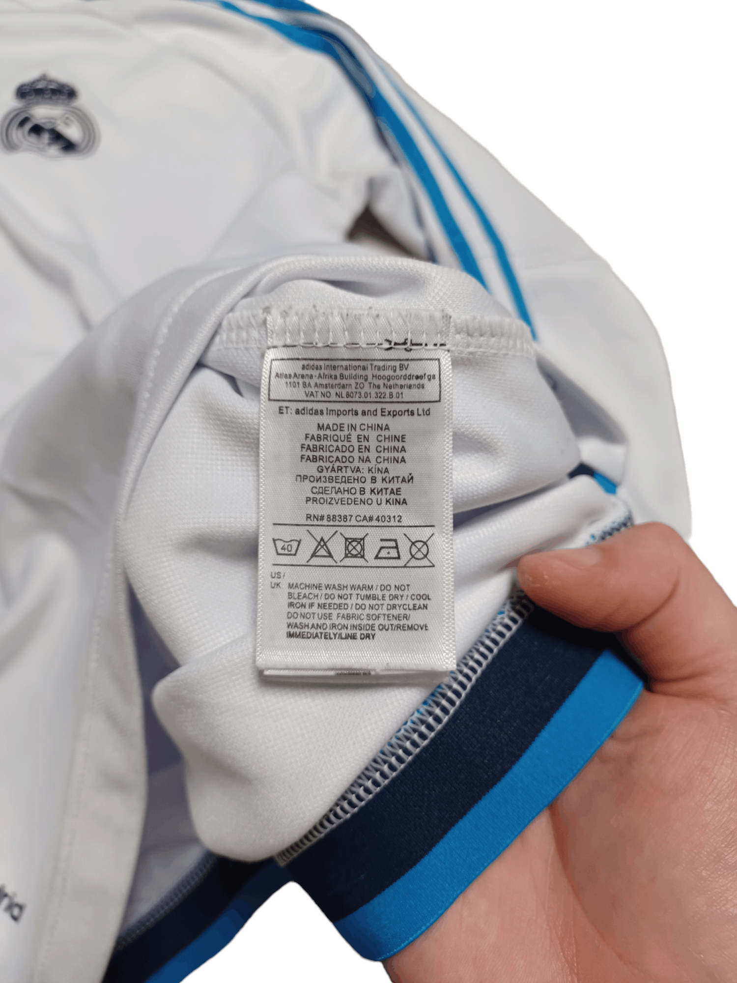 Adidas REAL MADRID X ADIDAS X CHAMPIONS LEAGUE WHITE SWEATSHIRT Size US L / EU 52-54 / 3 - 6 Thumbnail