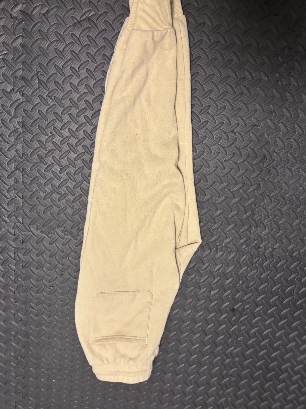 Other Men's Beige Fleece Jogger Pants with Pockets, Drawstring Size US 34 / EU 50 - 2 Thumbnail