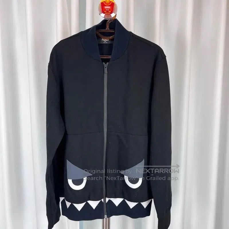 Fendi Fendi Black Cotton Men's Oversized Jacket . Size US XL / EU 56 / 4 - 1 Thumbnail