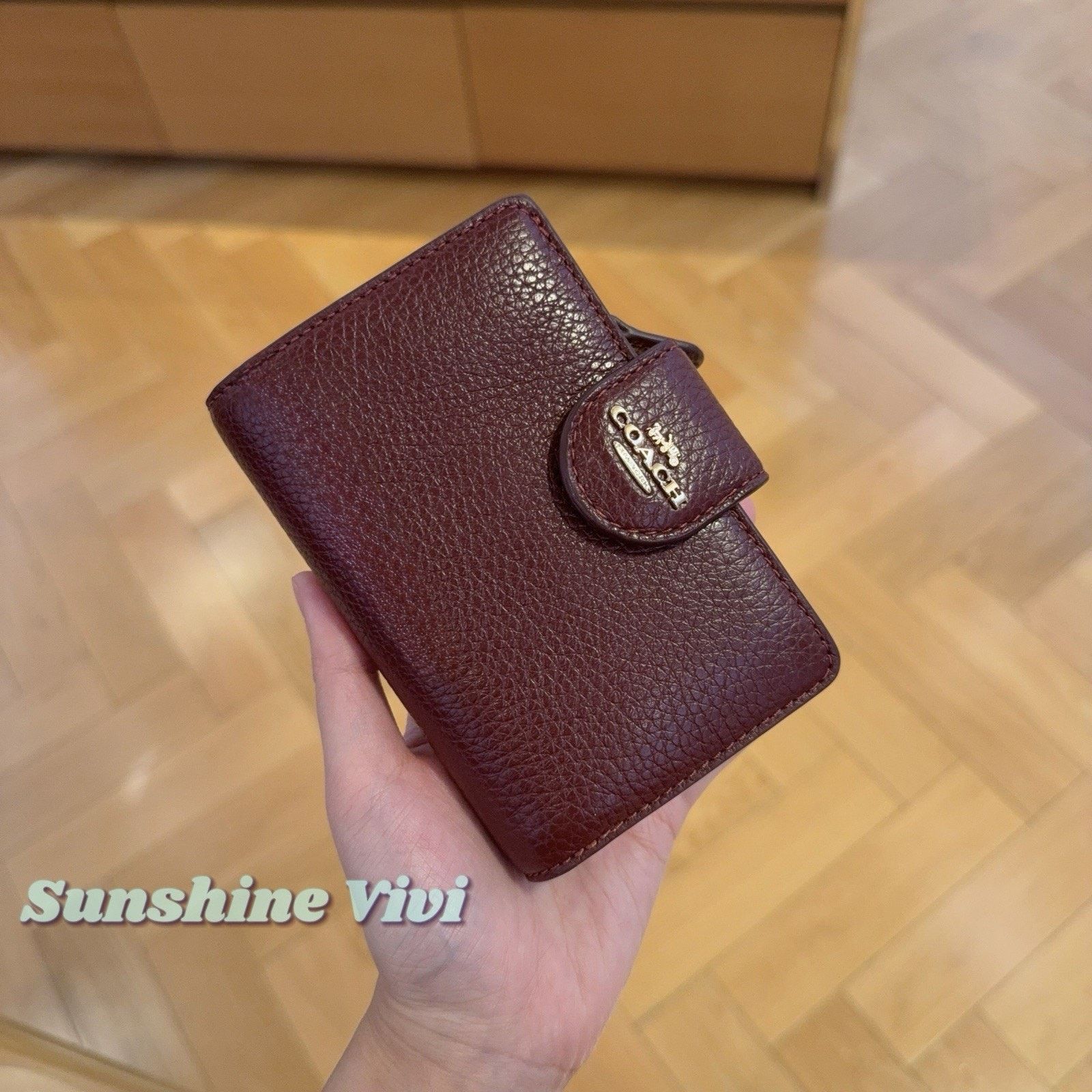 Coach NWT Coach Medium Corner Zip Wallet CBO41 Leather Dark Wine Size ONE SIZE - 1 Thumbnail