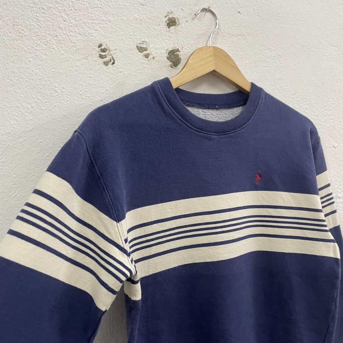 Polo Ralph Lauren × Vintage 🔥Vintage Polo Ralph Lauren Small Pony Logo Stripe Sweatshirt Size US S / EU 44-46 / 1 - 6 Thumbnail