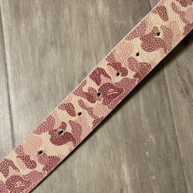Bape BAPE Gold Buckle Leather Belt ABC CAMO PINK a bathing ape Size ONE SIZE - 5 Thumbnail