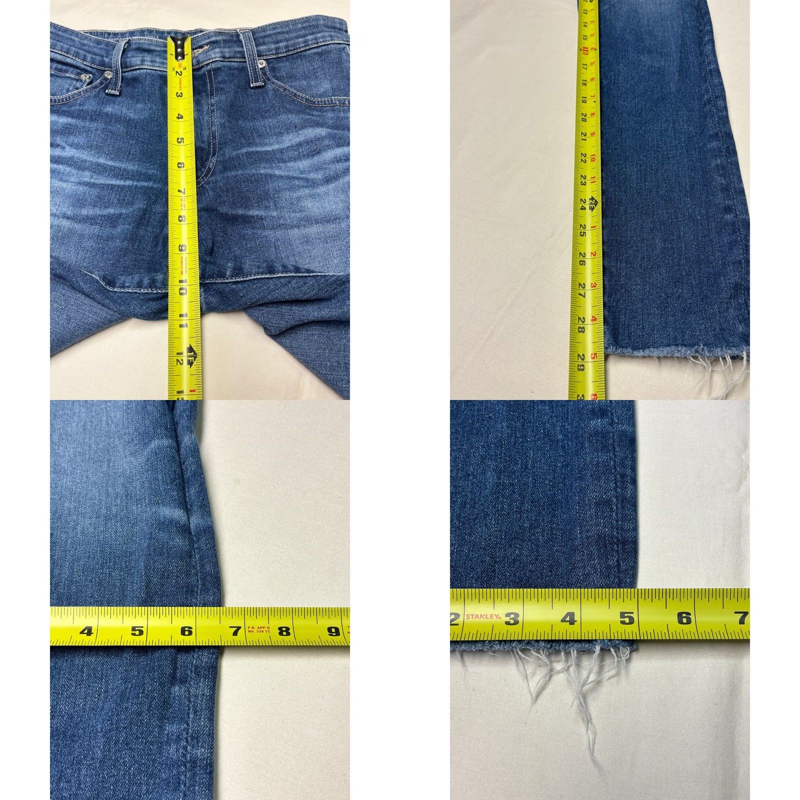 Farah AG Adriano Goldschmied Farrah Skinny Ankle Jeans Blue Frayed Hem Women 28R - Premium Denim Size 28" / US 6 / IT 42 - 9 Thumbnail
