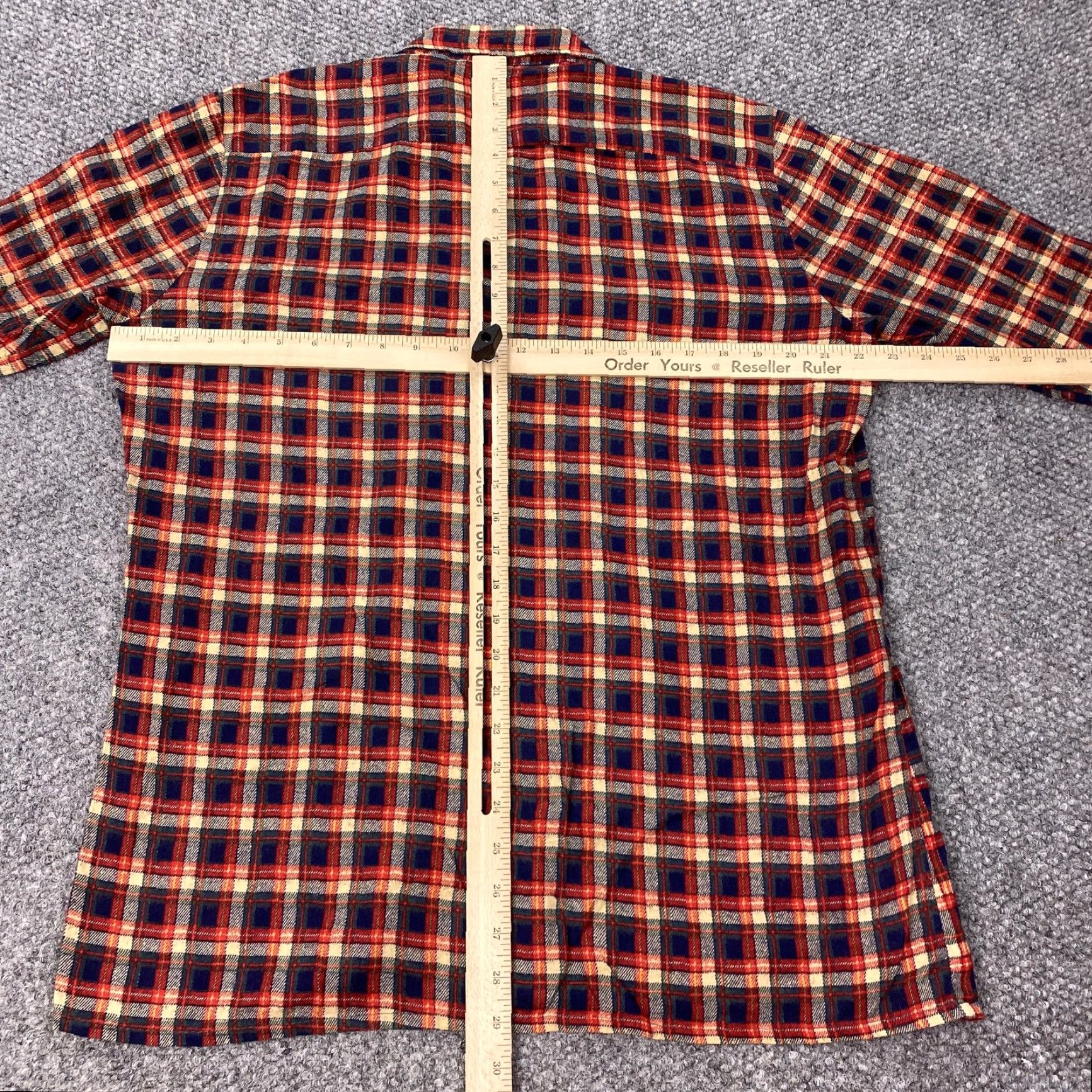 Fruit Of The Loom VINTAGE Fruit of the Loom Shirt Mens M Red Navy Plaid Flannel Button-Down 70s 80s Mens Size US M / EU 48-50 / 2 - 6 Thumbnail