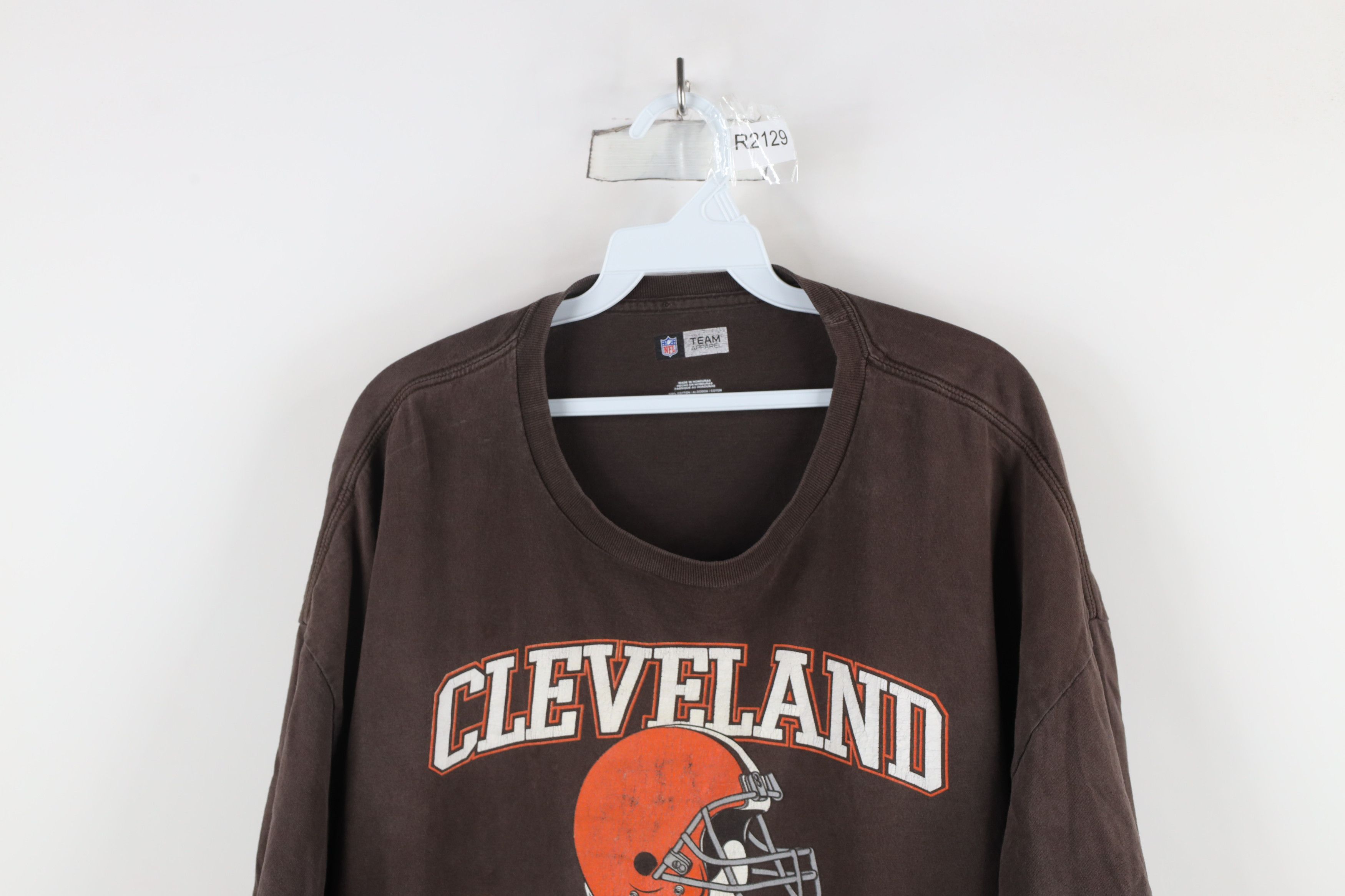 Vintage Vintage Spell Out Cleveland Browns Football T-Shirt Brown Size US XXL / EU 58 / 5 - 2 Thumbnail