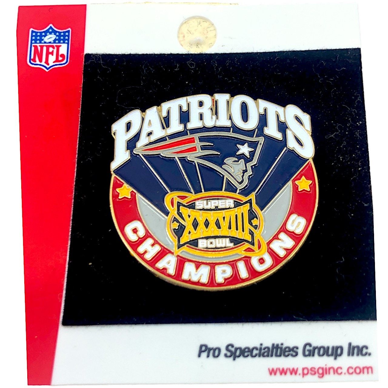 NFL New England Patriots Super Bowl XXXVIII Champions 2004 Pin Size ONE SIZE - 1 Thumbnail