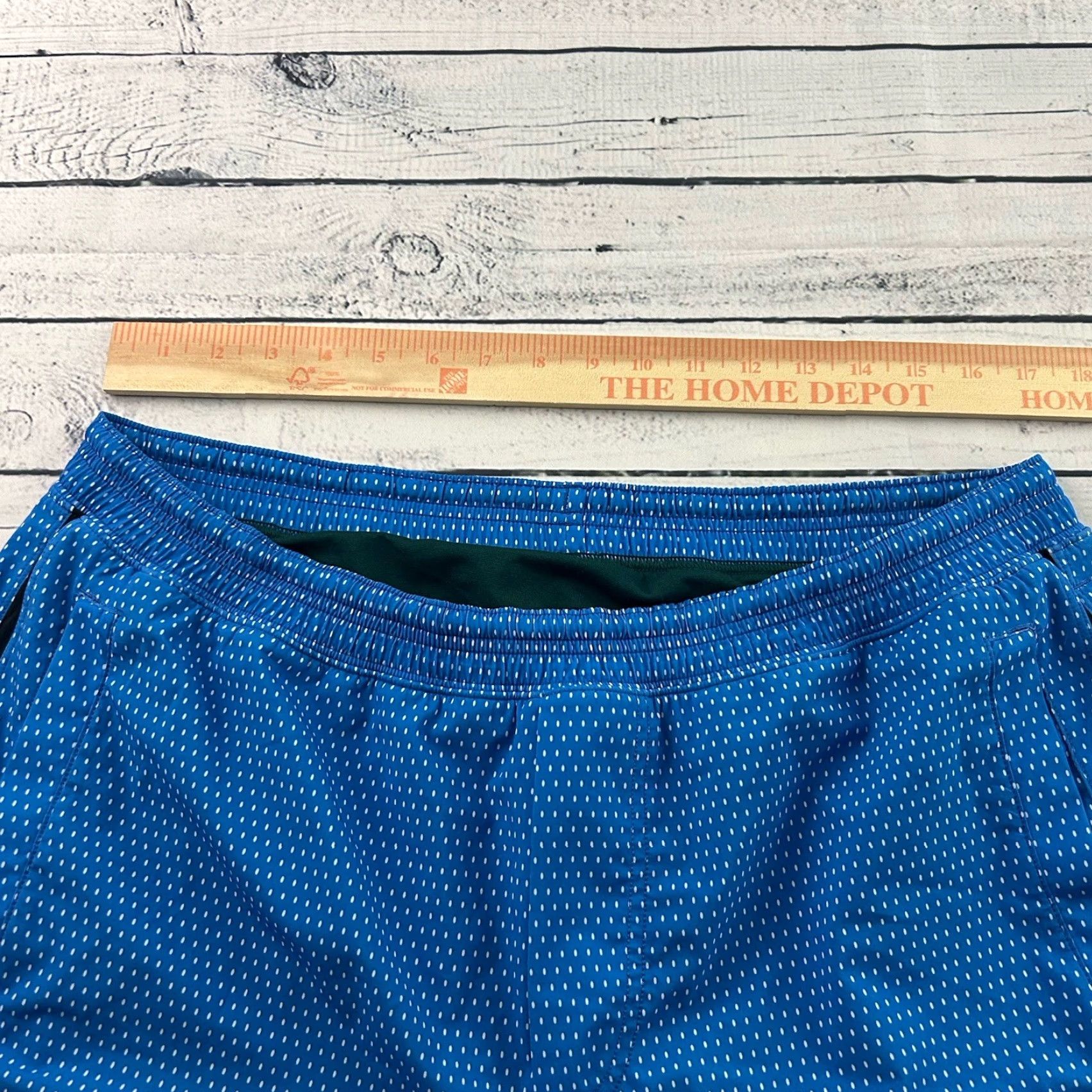 Lululemon Lululemon Lined Pace Breaker Athletic Shorts Men's 2XL Blue White Size US 39 - 3 Thumbnail