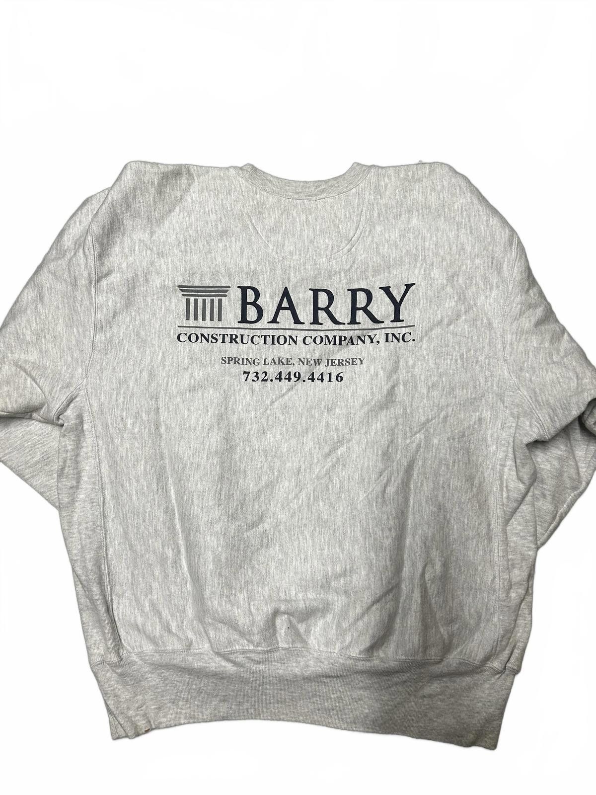 Champion Champion Grey Sweatshirt - Barry Construction Co. Size US L / EU 52-54 / 3 - 6 Thumbnail