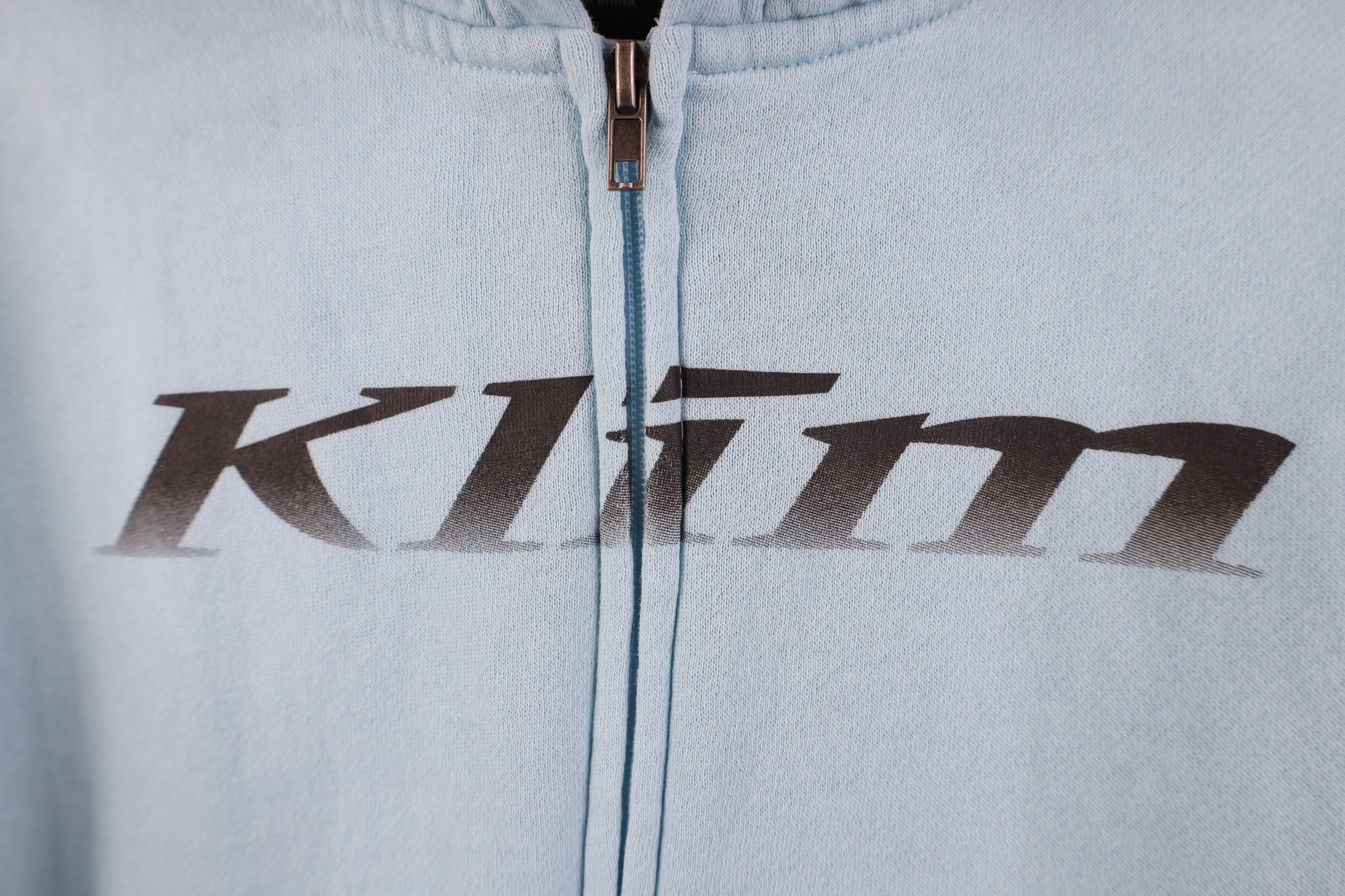Vintage Klim Racing Spell Out Full Zip Hoodie Sweatshirt Light Blue Size XS / US 0-2 / IT 36-38 - 4 Thumbnail