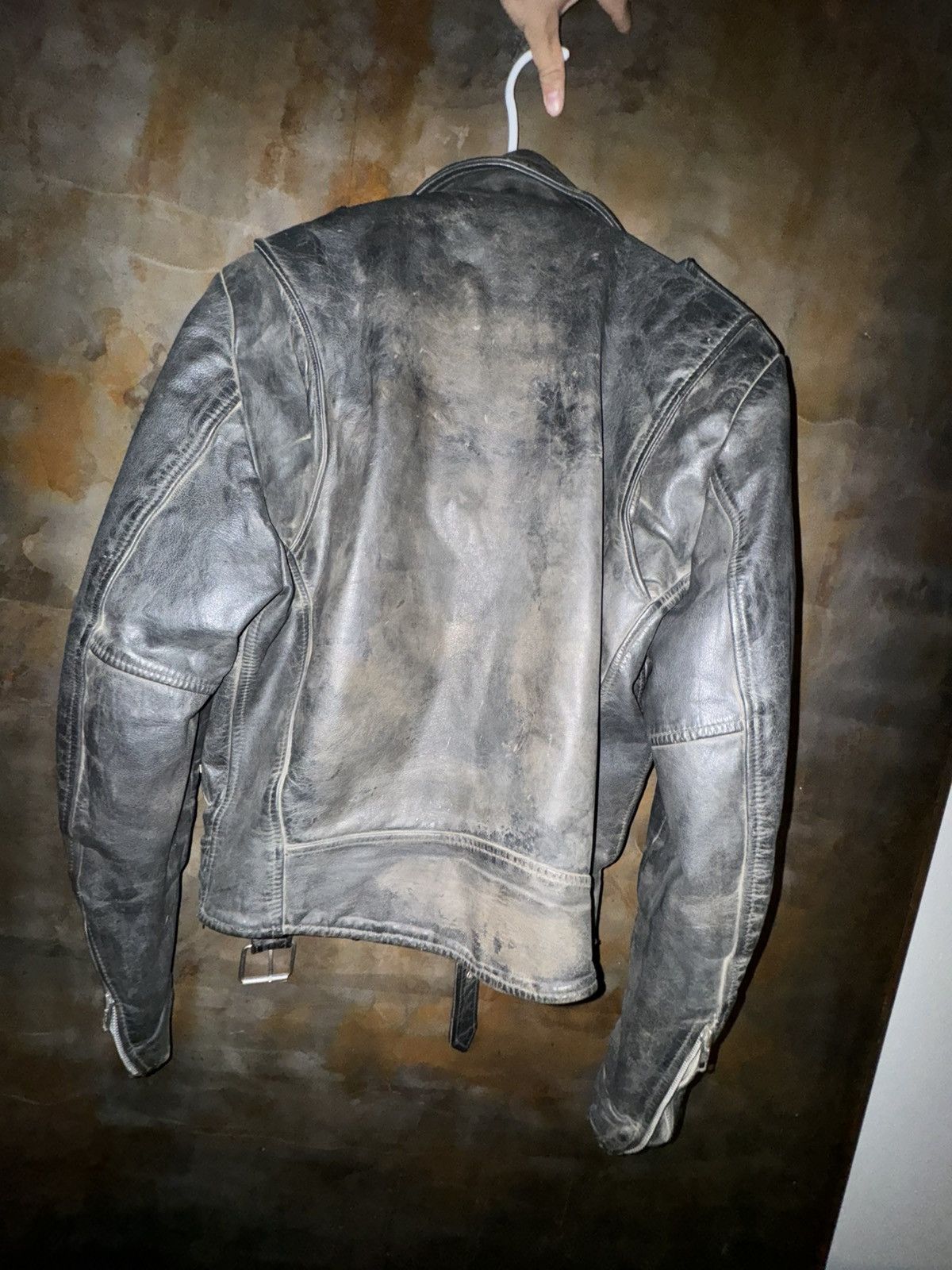 Other Vintage Aged Genuine Leather Cropped Biker Jacket🏴‍☠️ Size US S / EU 44-46 / 1 - 5 Thumbnail