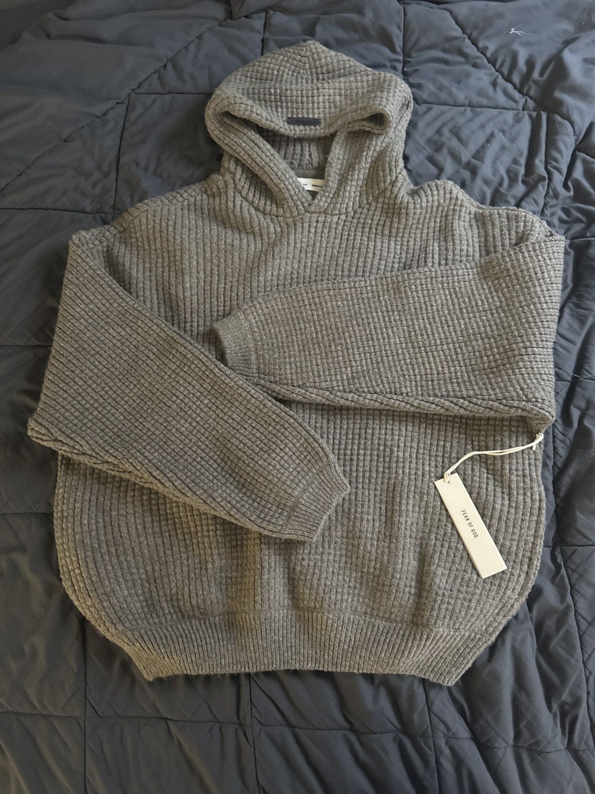 Essentials Essentials Fear of god Waffle Knit Hoodie Size US S / EU 44-46 / 1 - 1 Thumbnail