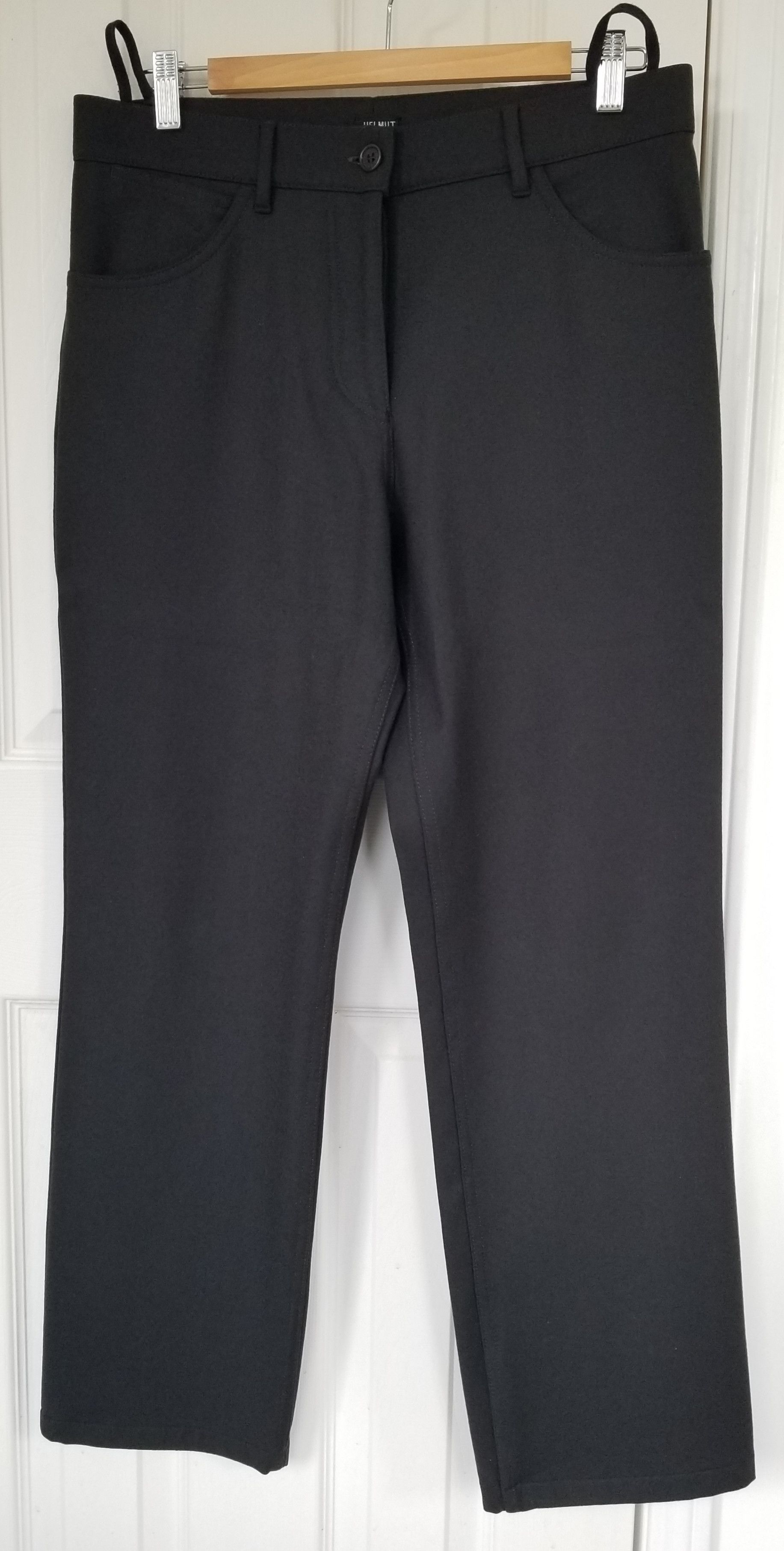Helmut Lang Archive 90s Helmut Lang Striped Black Wool Trousers