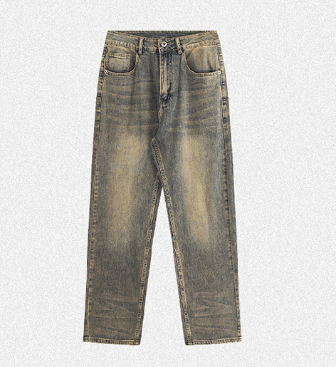 Japanese Brand × Jean Washed distressed loose straight-leg casual jeans Size US 32 / EU 48 - 5 Thumbnail