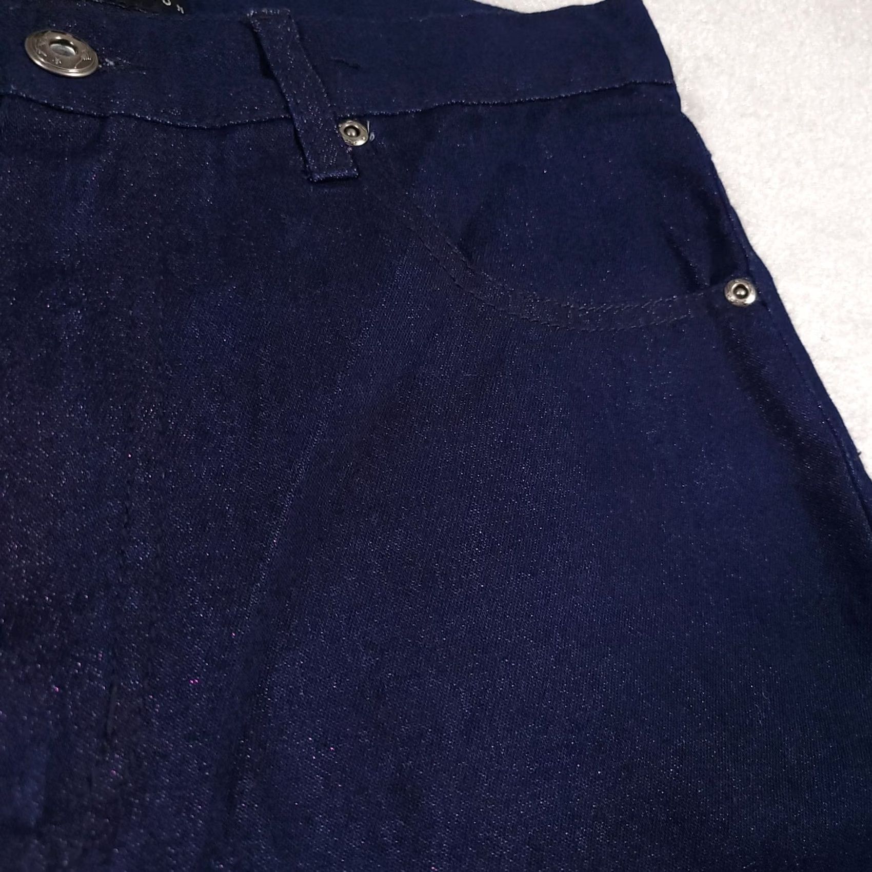 Fubu FUBU The Collection Jeans Women's 14 Blue Glitter Bootcut Mid-Rise 31X33 Size 36" / US 14 / IT 50 - 4 Thumbnail