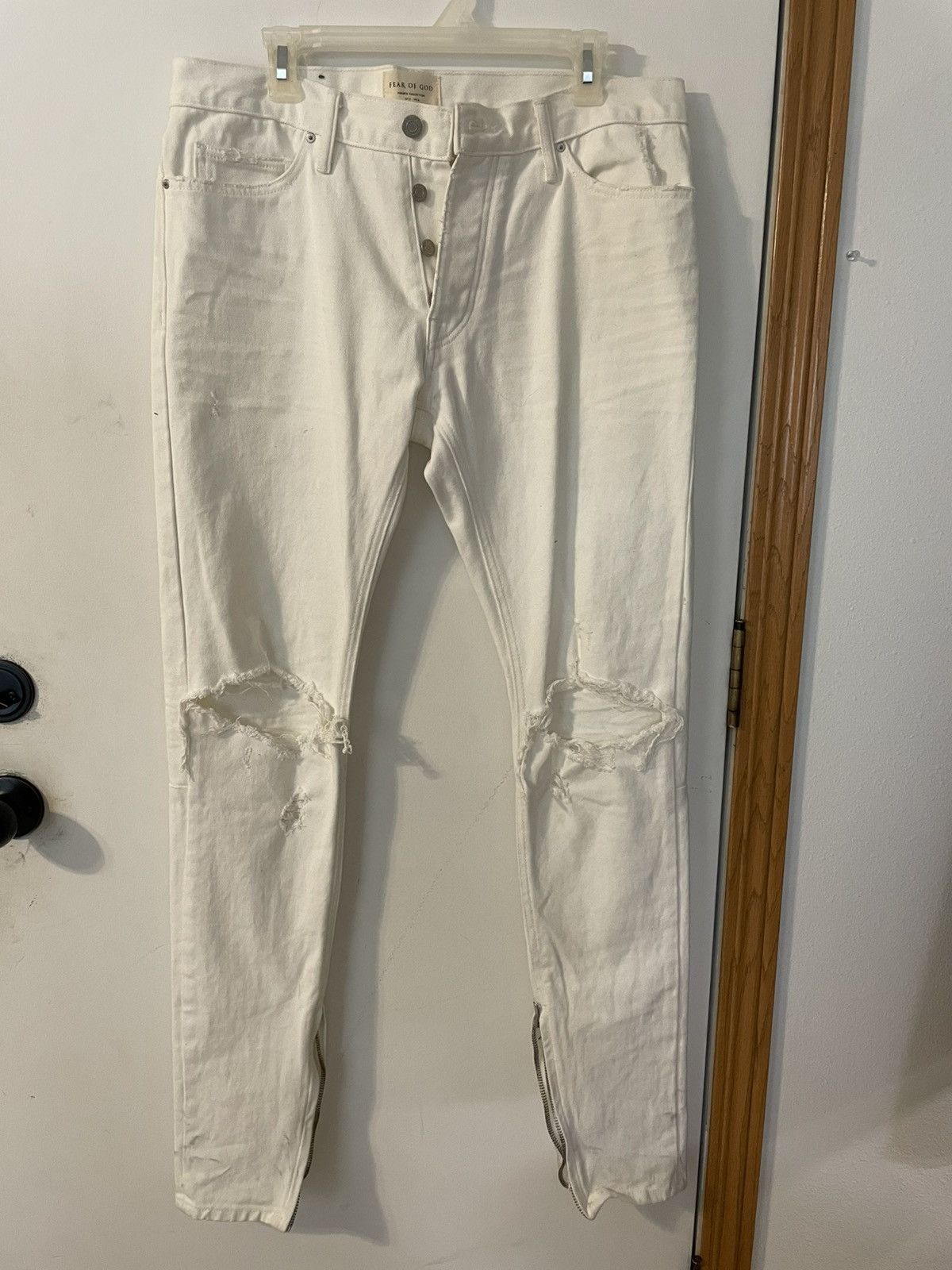 Fear of God Fear of god white denim size 33 Size US 33 - 1 Thumbnail