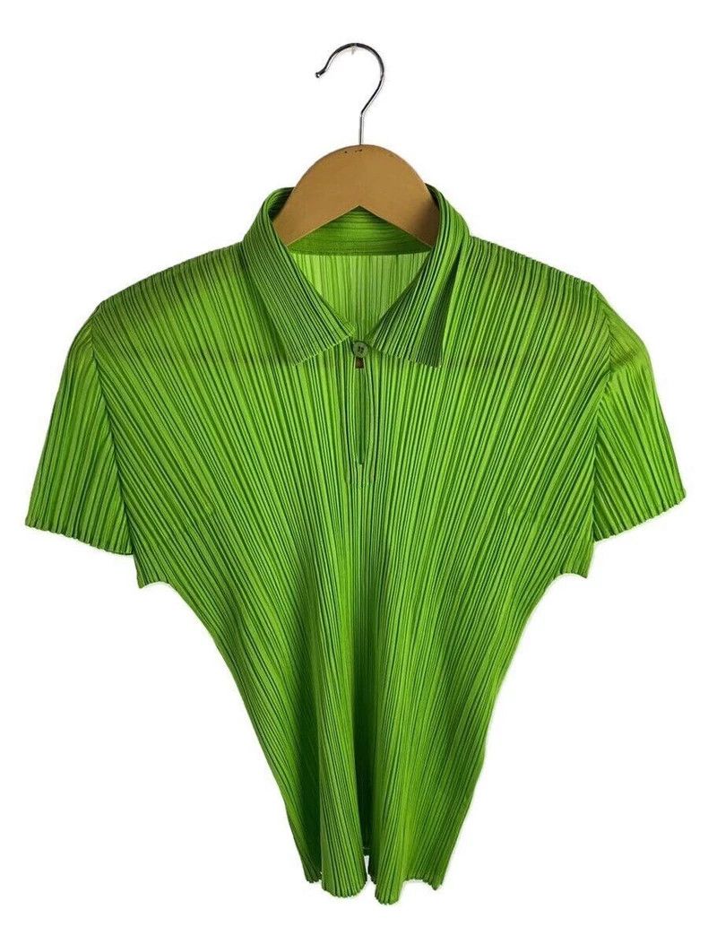 Issey Miyake issey miyake size:3 Green short-sleeved shirt 2505-Nextarr Size XXS / US 00 / IT 34 - 1 Thumbnail