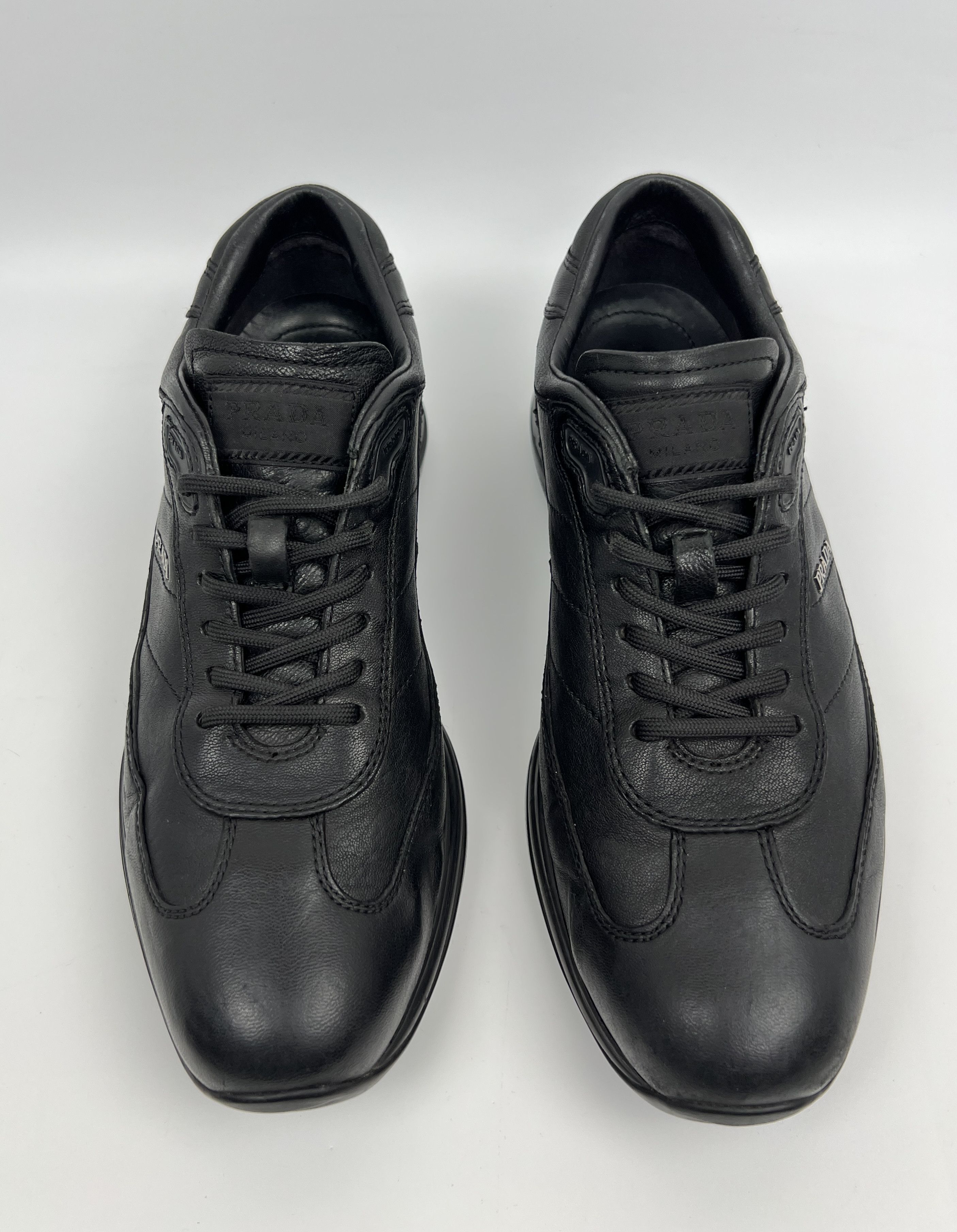 Prada Vintage Prada Americas Style Low Leather Sneakers Size US 8.5 / EU 41-42 - 14 Thumbnail
