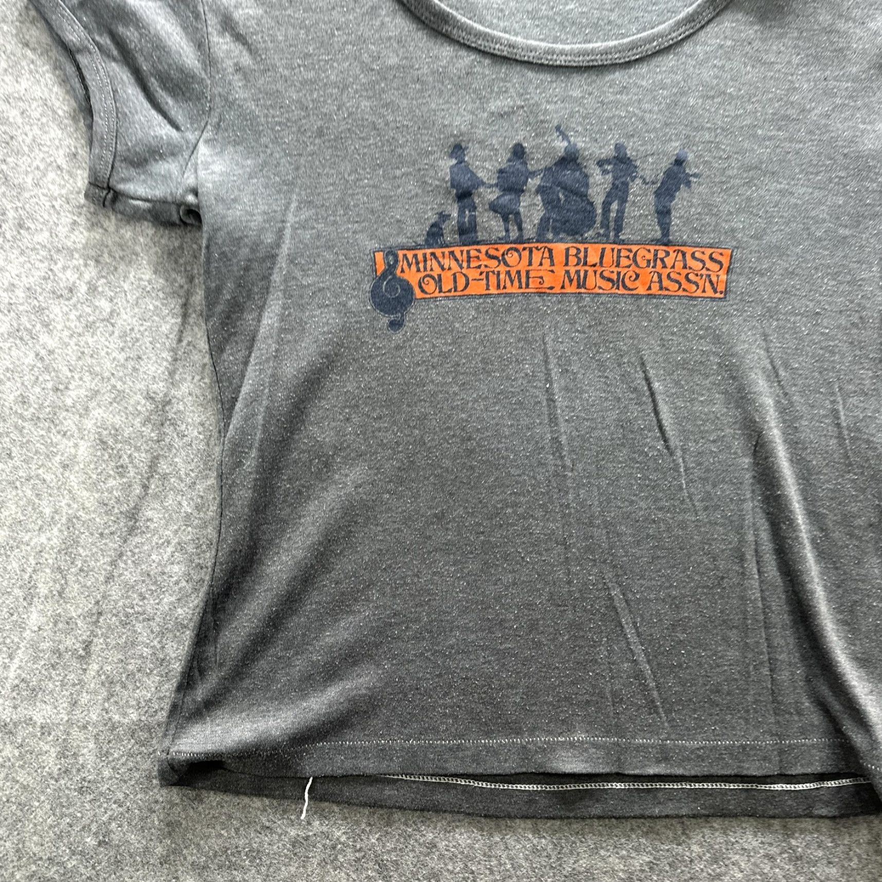 Vintage VINTAGE Minnesota Bluegrass Old Time Music Assn Shirt Womens Small Gray Scoop Size S / US 4 / IT 40 - 4 Thumbnail
