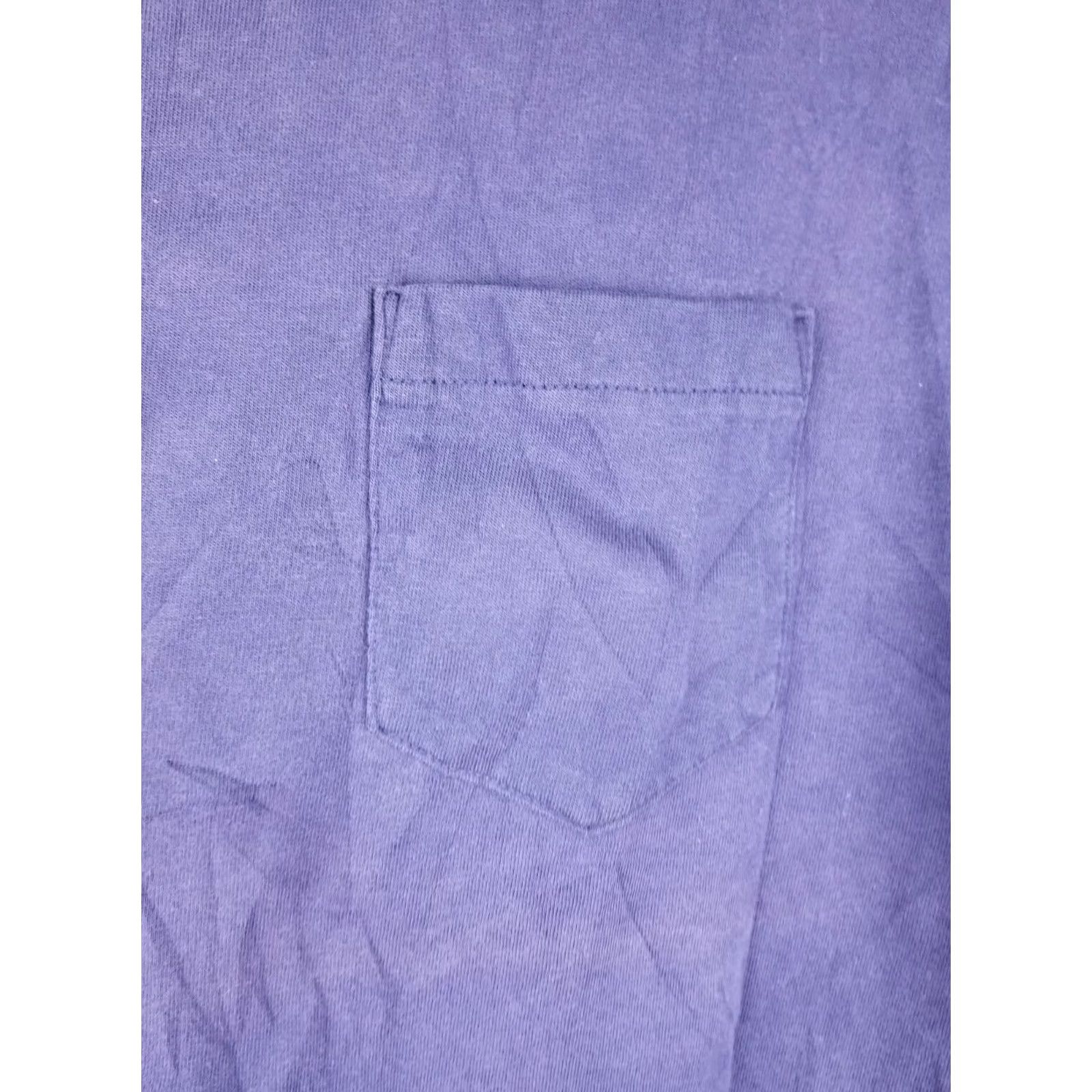 Lands' End VINTAGE Lands' End T-Shirt Navy Single Stitch Cotton One Pocket Large Mens Size US L / EU 52-54 / 3 - 2 Thumbnail