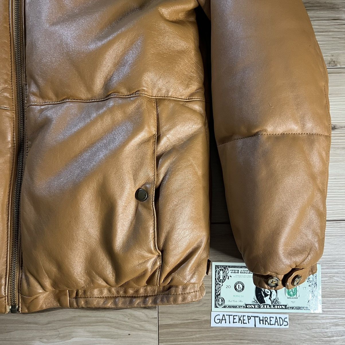 Supreme Supreme FW15 Tan Leather Down Puffer Jacket Fur Trim Size US L / EU 52-54 / 3 - 8 Thumbnail