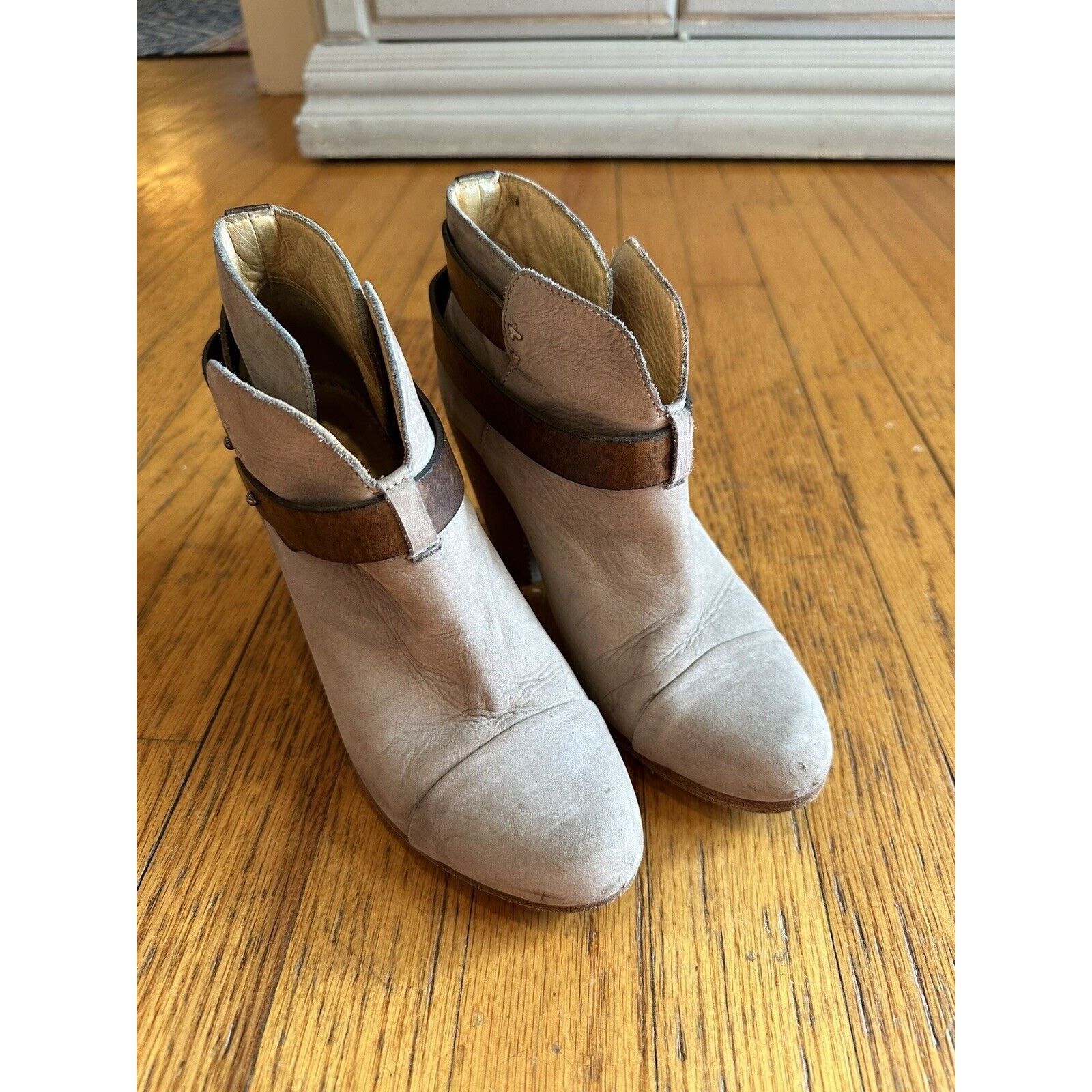 Rag & Bone Rag & Bone Size 37 Harrow Gray Leather Ankle Boots Casual Size US 6.5 / IT 36.5 - 2 Thumbnail