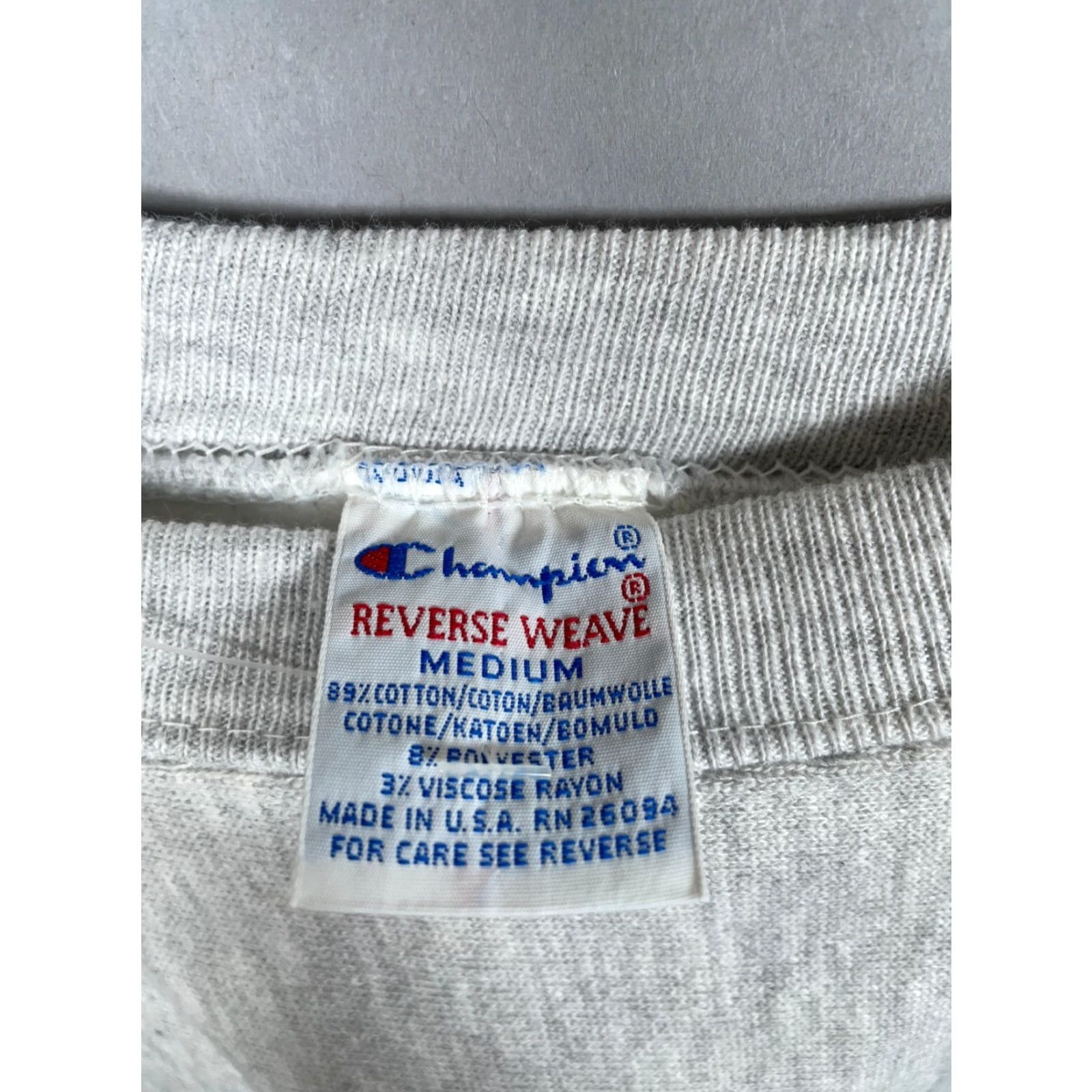 Champion VINTAGE Champion Reverse Weave Sweatshirt Adult Medium Gray Graphic Print 90s Mens Size US M / EU 48-50 / 2 - 3 Thumbnail