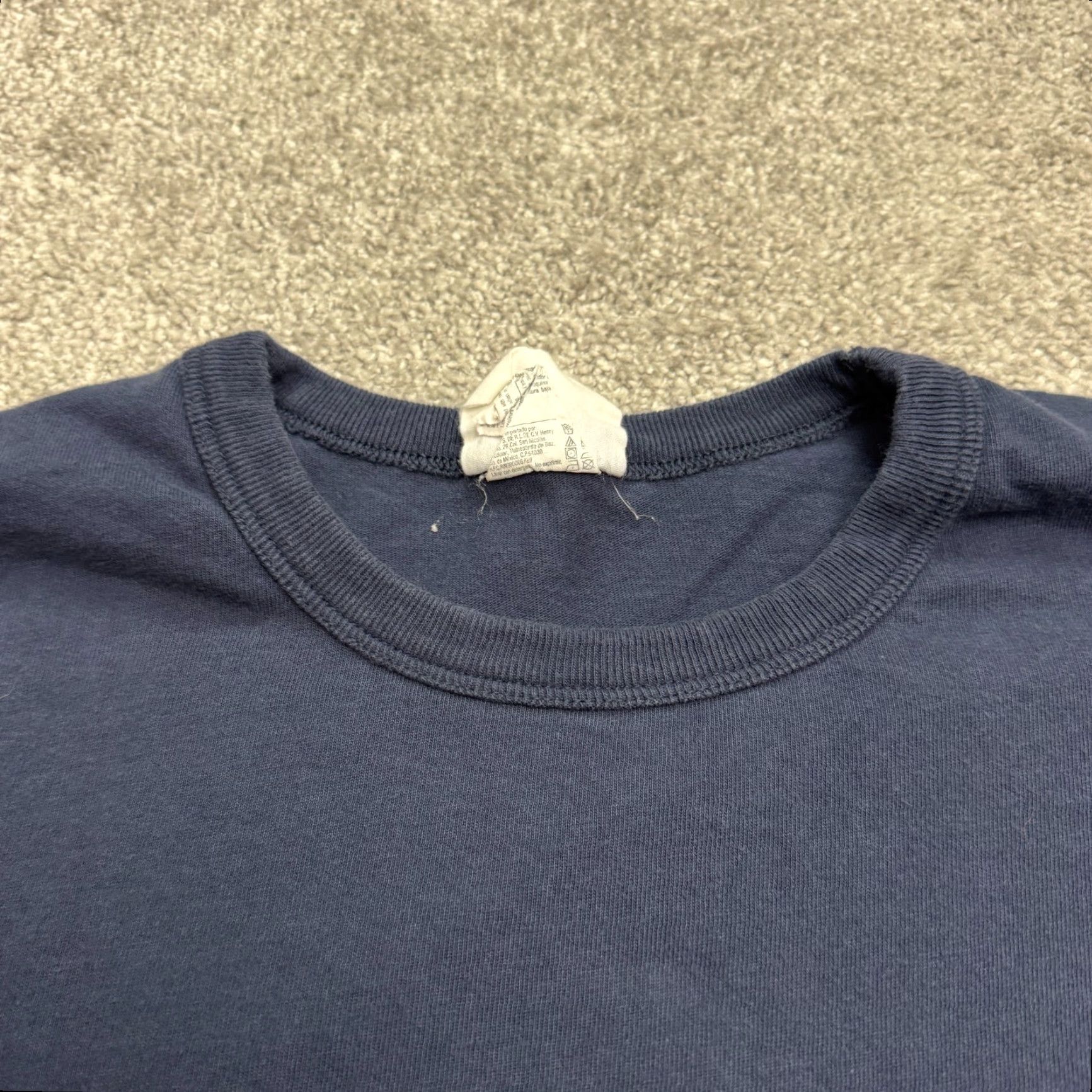 Champion Champion T-Shirt Shirt Mens L Blue Long Sleeve Crew Heavyweight Cotton Tee Size US L / EU 52-54 / 3 - 6 Thumbnail